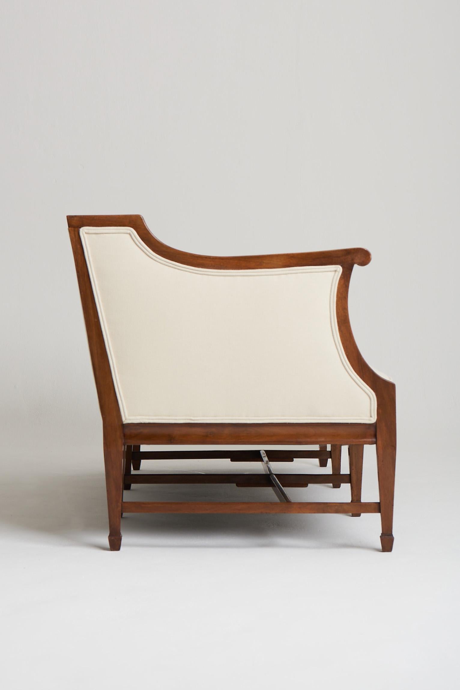 Linen 1940s Sofa by Frits Henningsen 