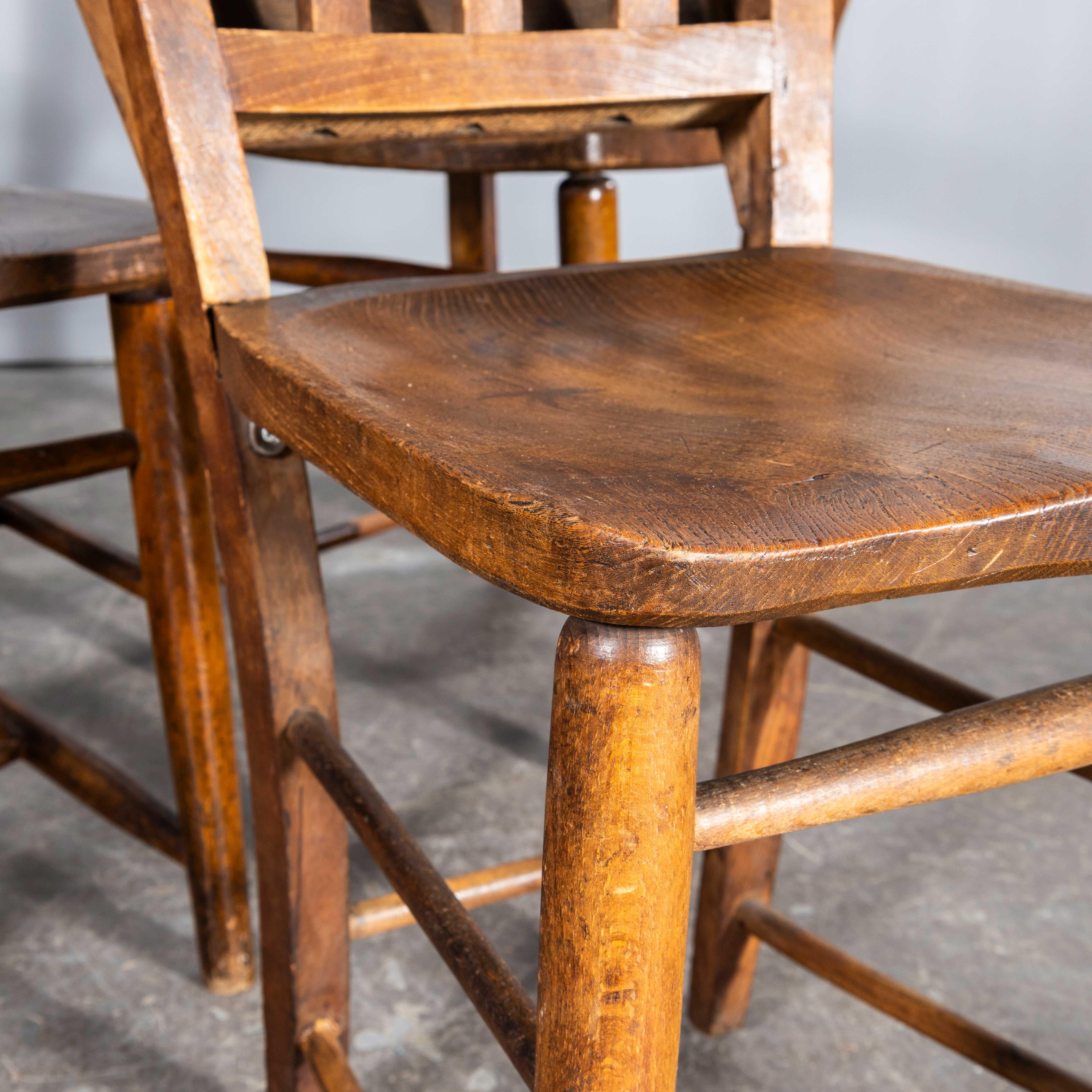 1940’s Solid Ash Church – Chapel Dining Chairs – Good Quantity Available
1940’s Solid Ash Church – Chapel Dining Chairs – Good Quantity Available. England has a wonderfully rich heritage for making chairs. At the height of production at the turn of