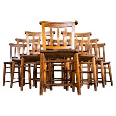 1940's Solid Ash Church - Chapel Dining Chairs - Good Quantity Available
