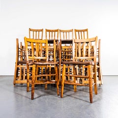1940's Solid Elm Slat Back Church - Chapel Dining Chairs