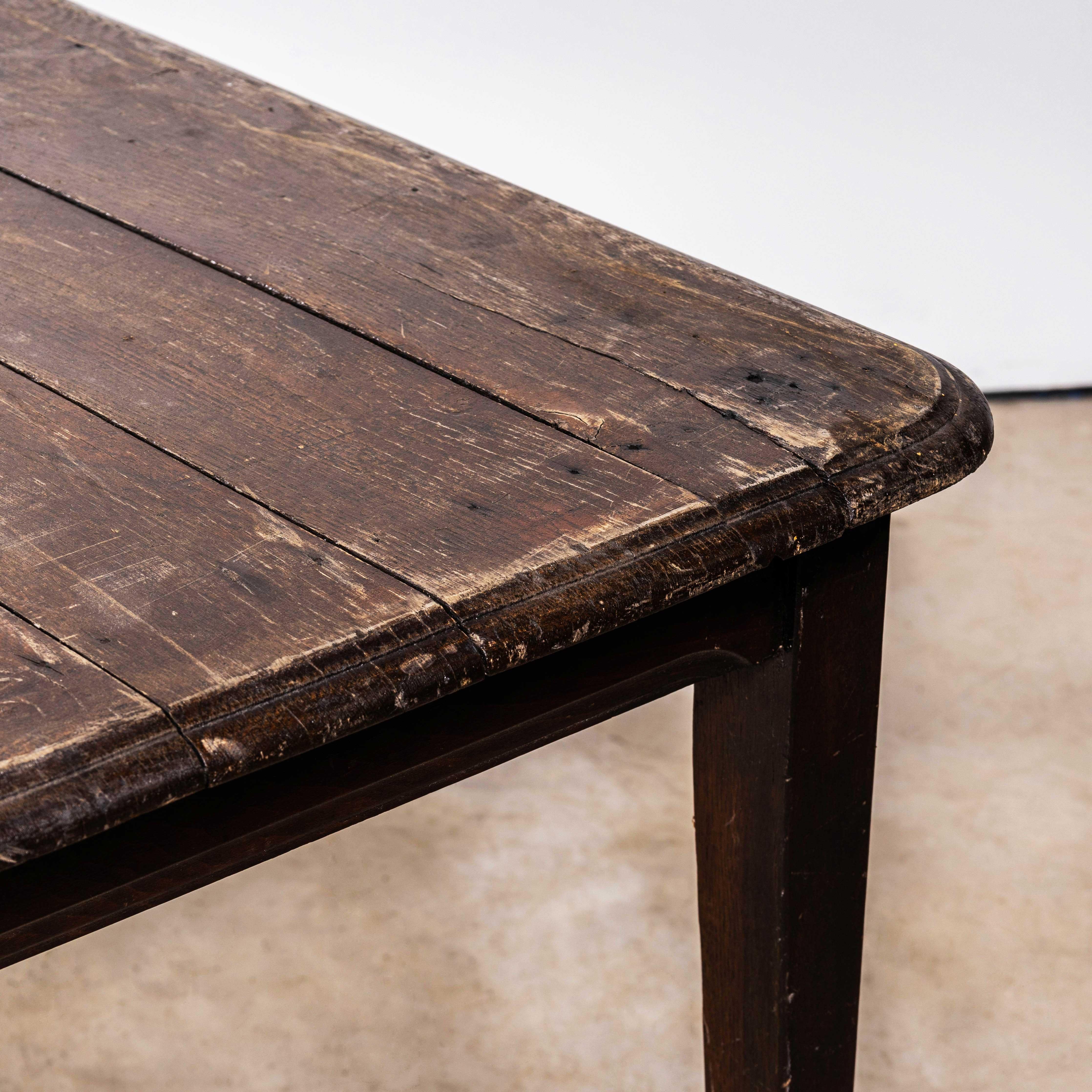 1940's Solid Oak French Planked Dining Table 1