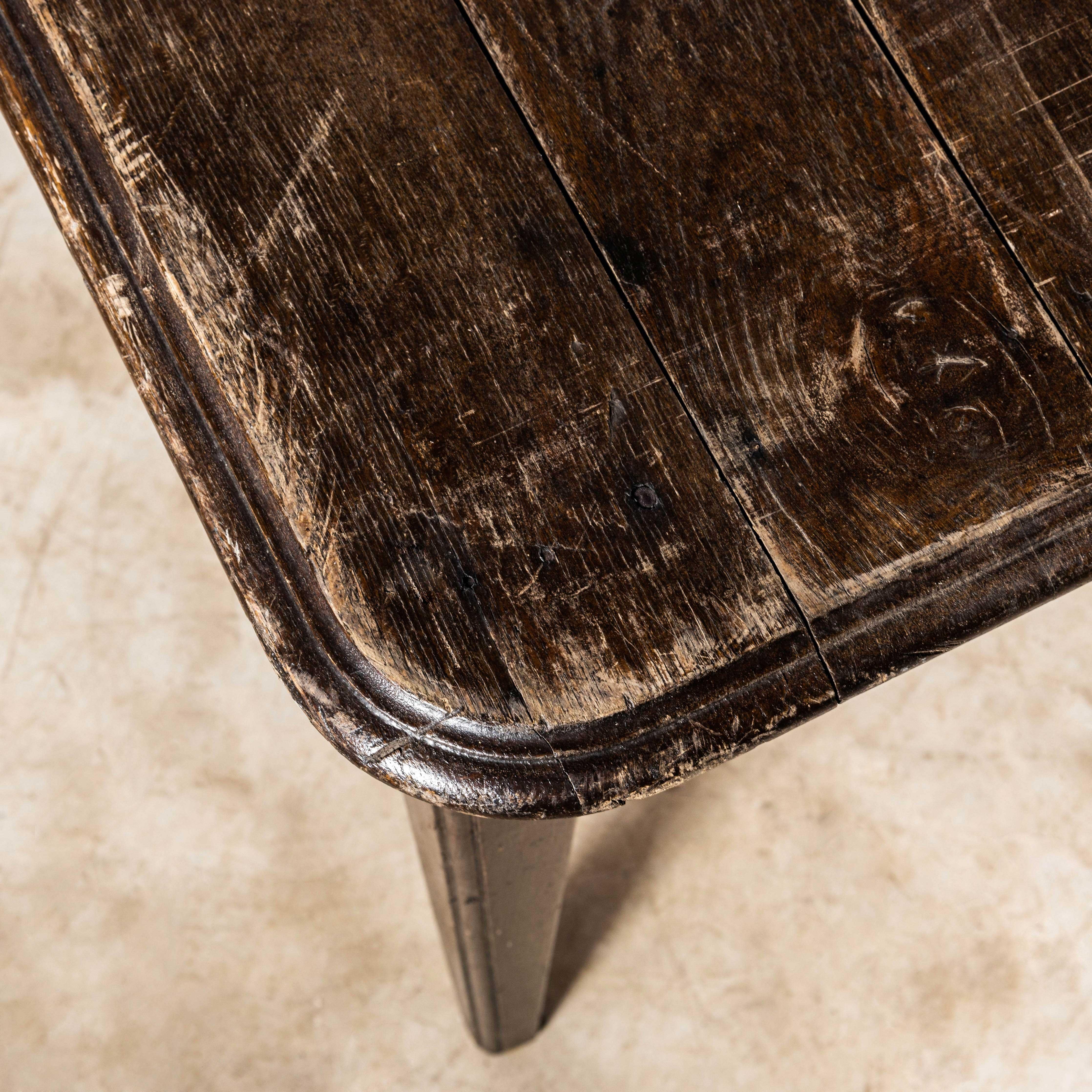 1940's Solid Oak French Planked Dining Table 2