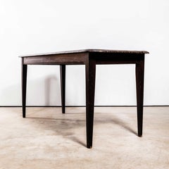 1940's Solid Oak French Planked Dining Table