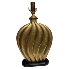 1940s Sophisticated Regency Bronze on Black Table Lamp Arturo Pani Mexico