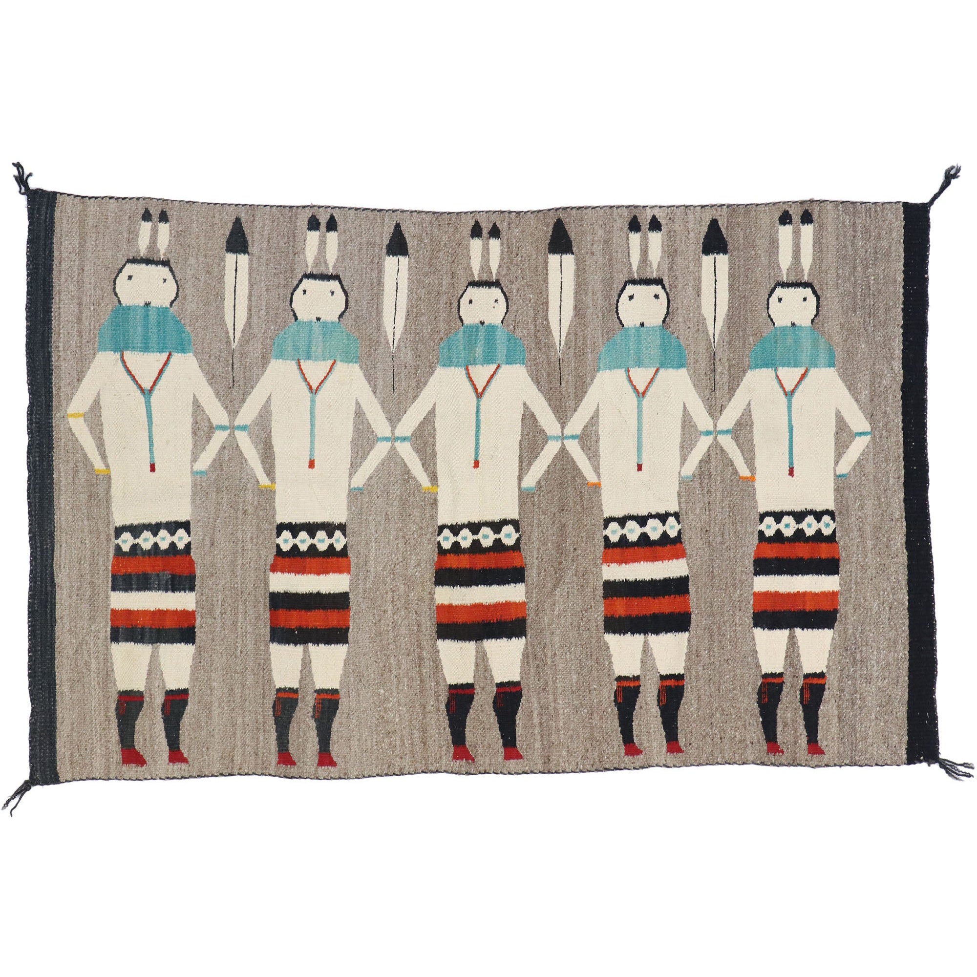 Tapis vintage Yeibichai de style Navajo avec style amérindien
