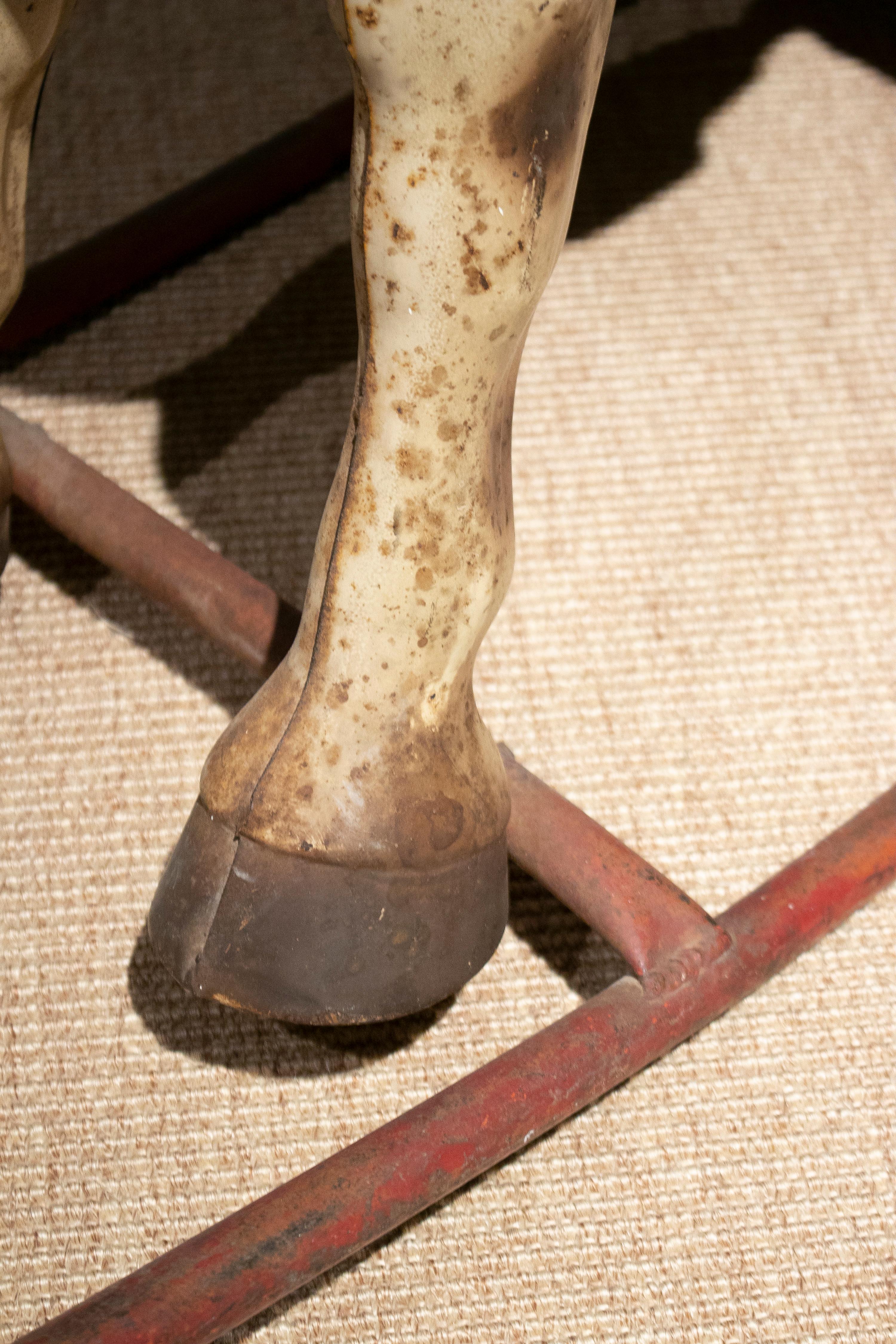 1940s Spanish Children's Metal Toy Rocking Horse 2