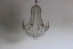 1940s Spanish Eight-Arm Glass Chandelier