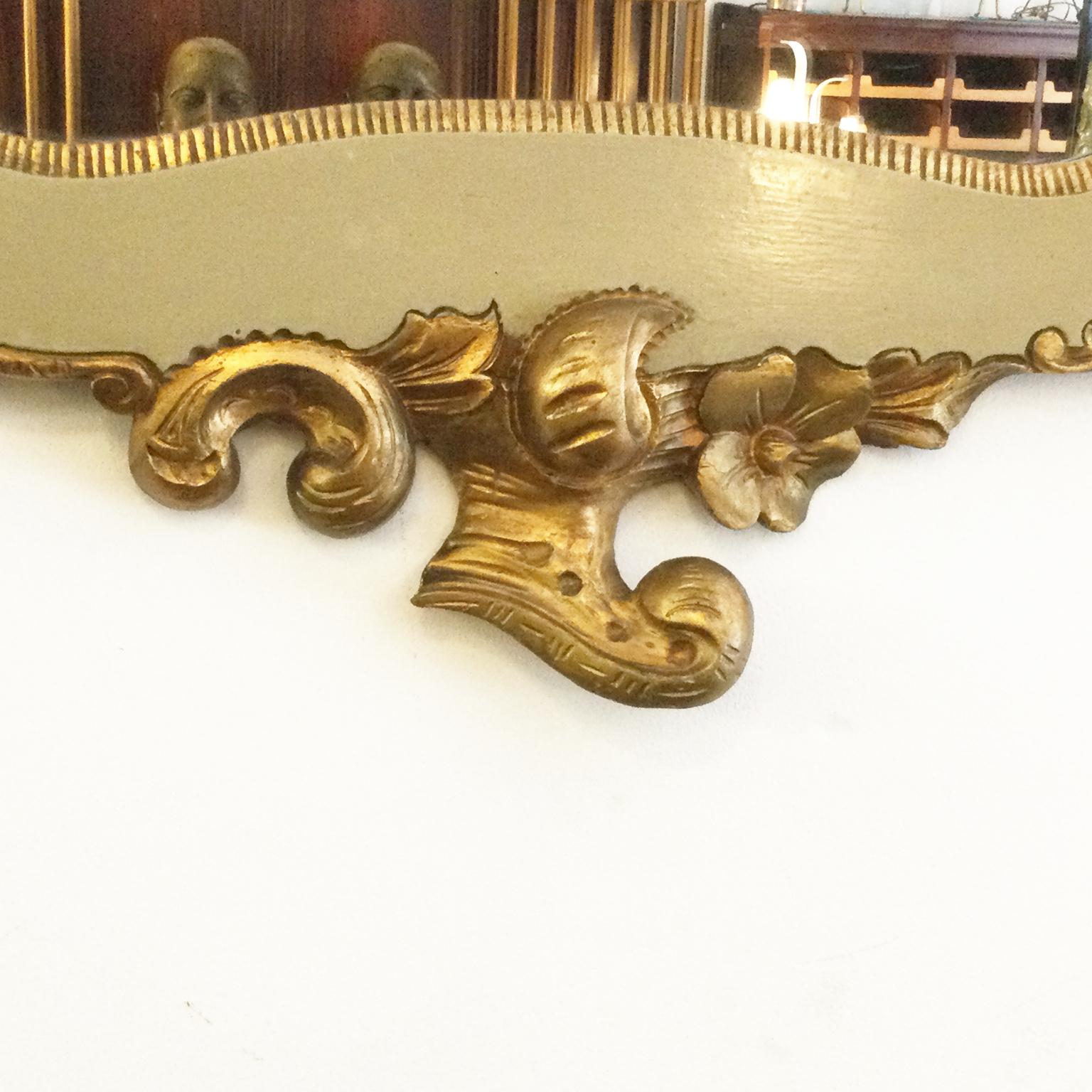 Rococo Revival Gilded Mirror 1940s  For Sale