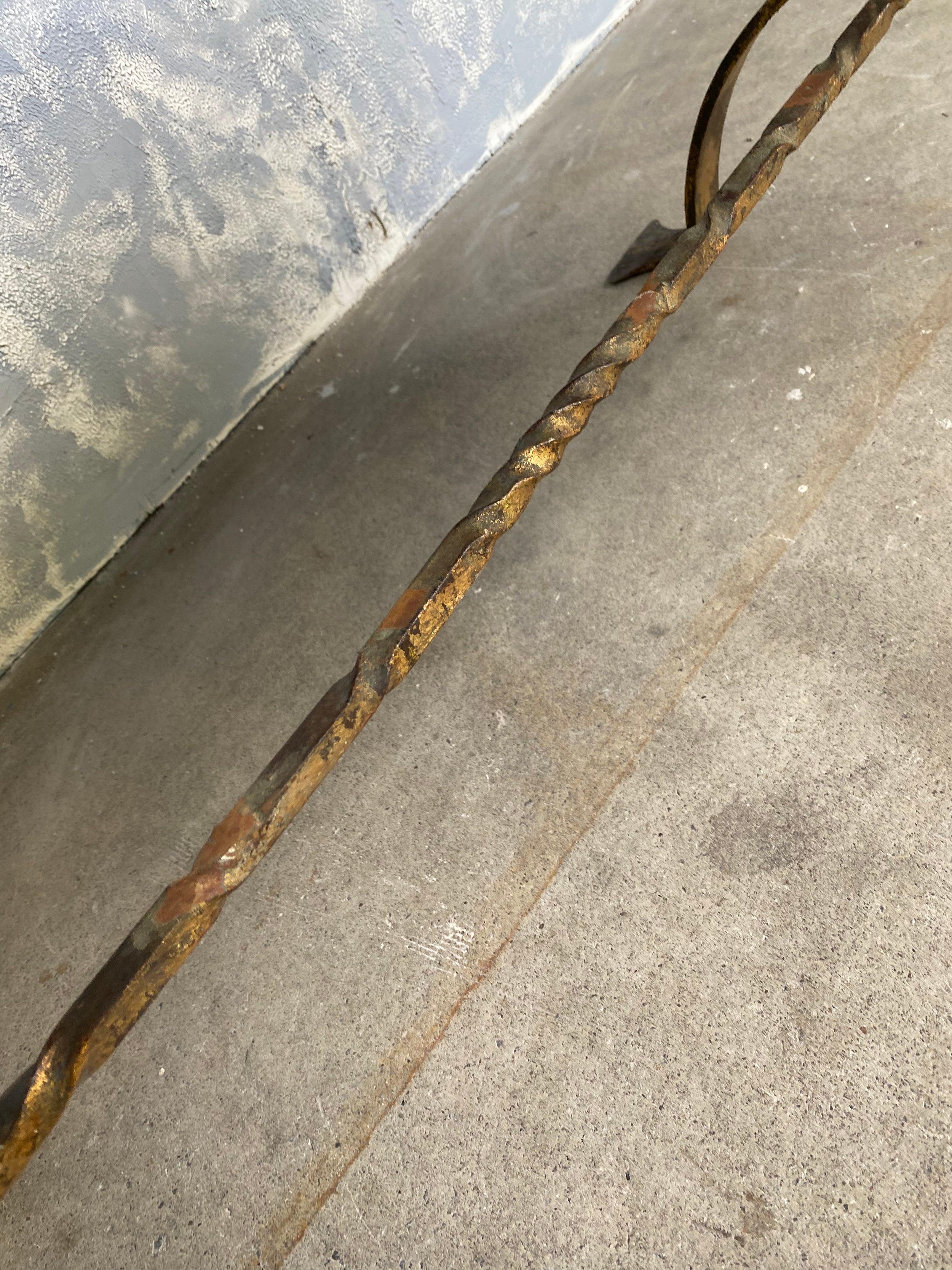 1940's Spanish Marble Coffee Table with Iron Base 8