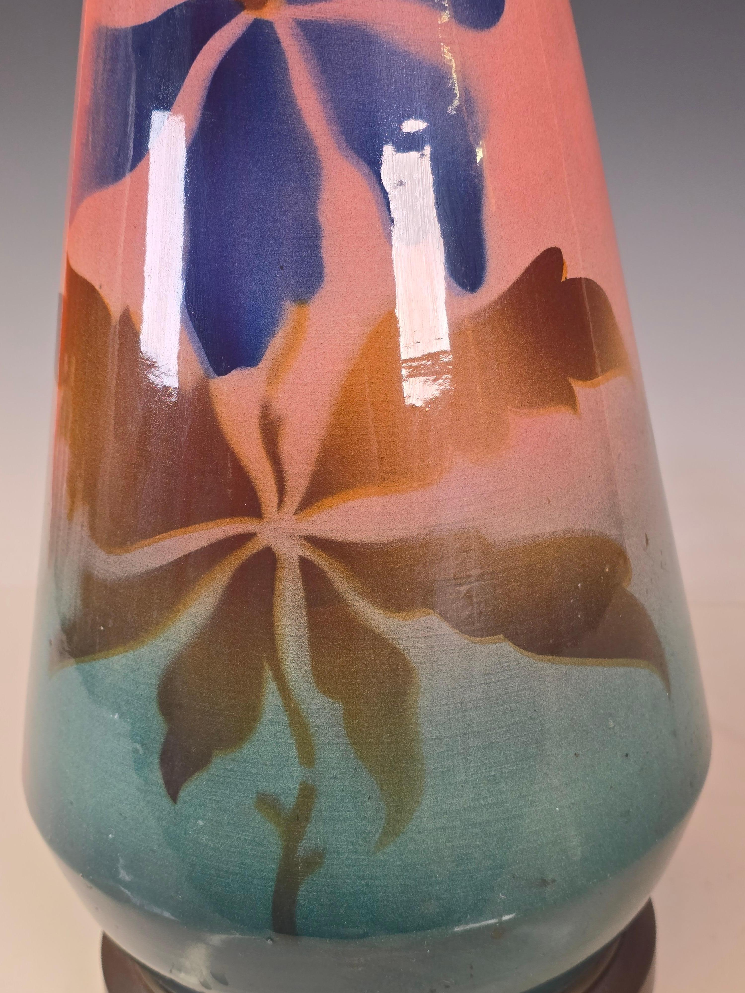 American 1940s Spray Stenciled Lamp For Sale
