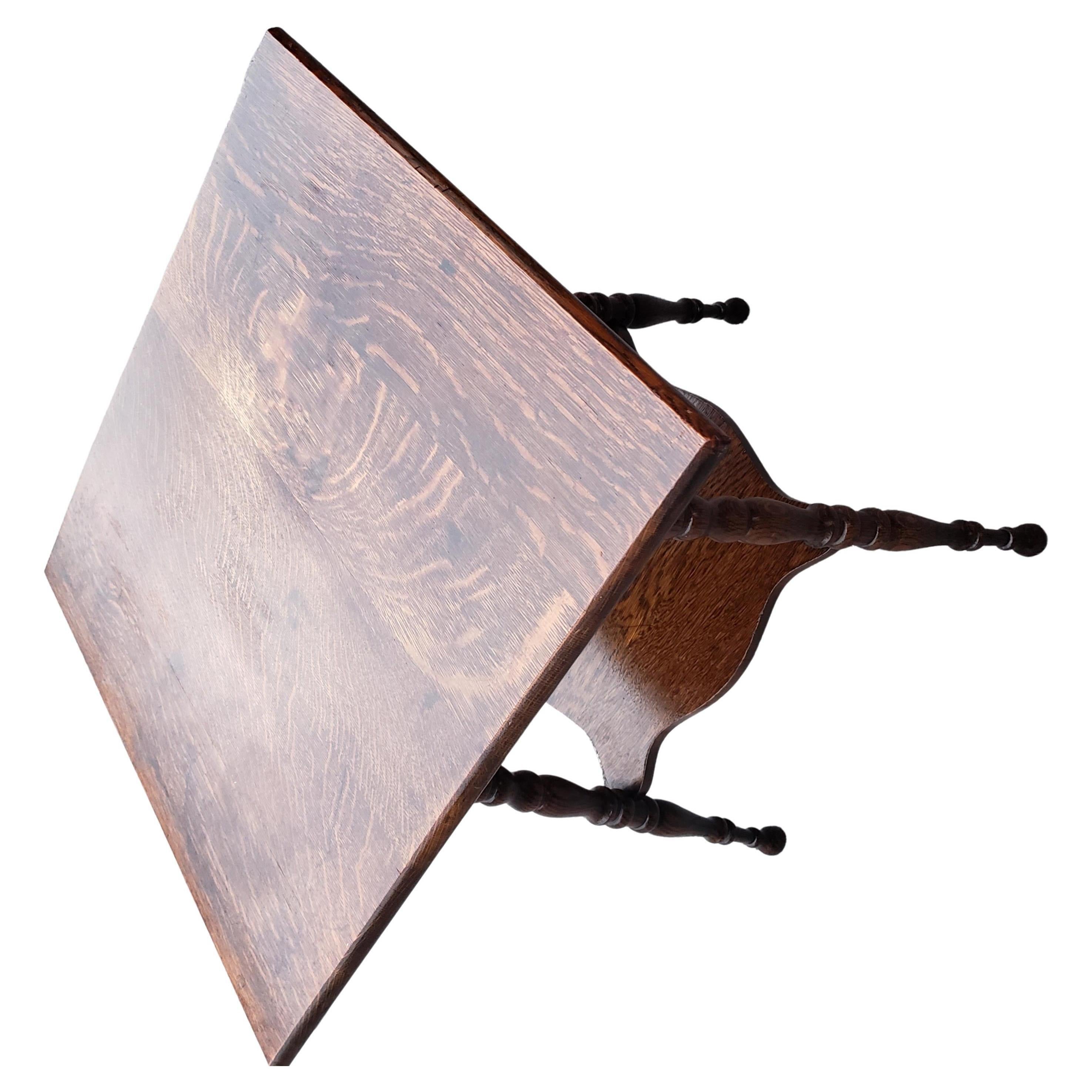antique tiger oak table