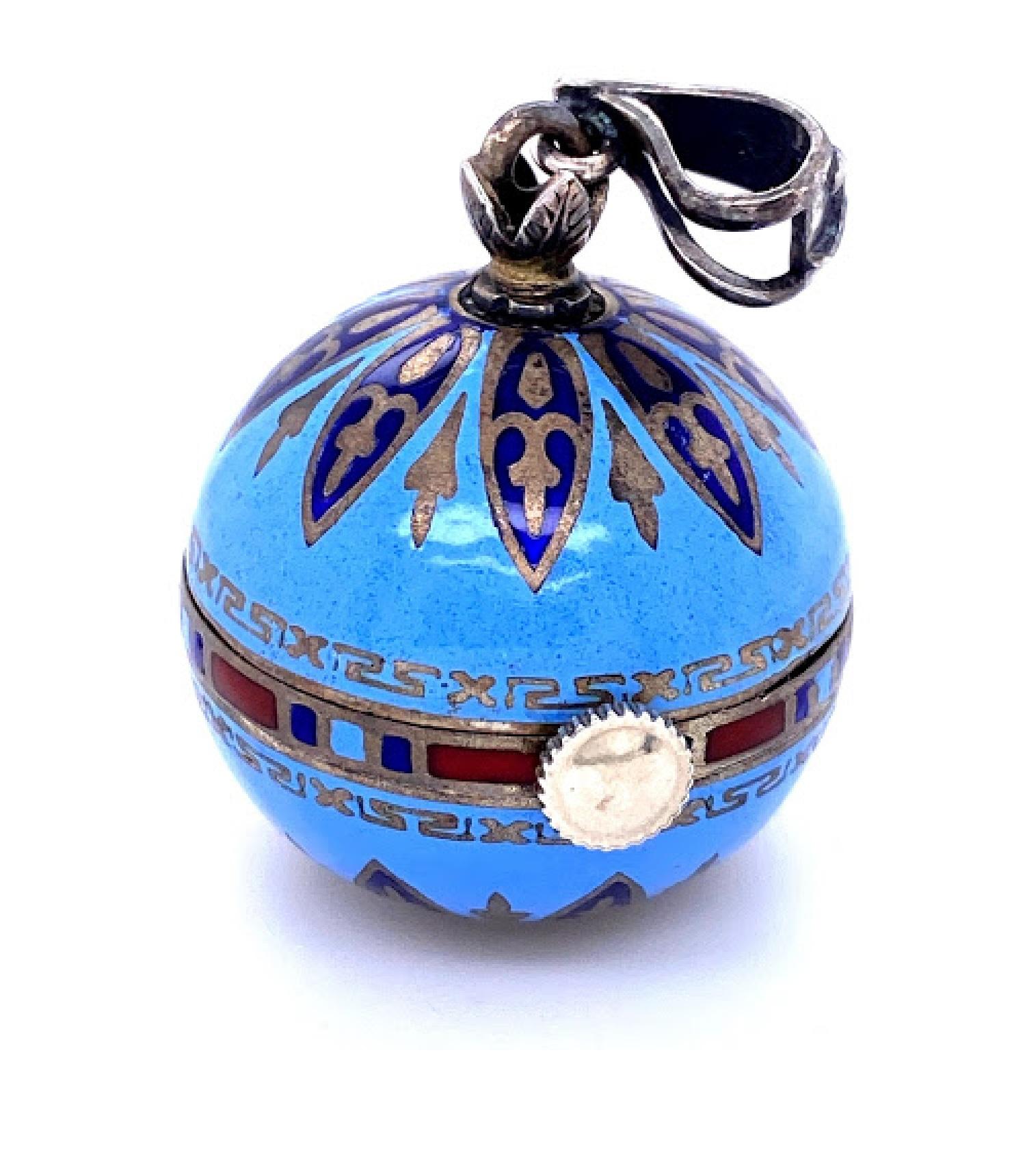 1940er Jahre Sterling und Emaille Rexora Uhr (Retro)