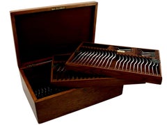 1940s Sterling Silver Canteen of Cutlery for Twelve Persons