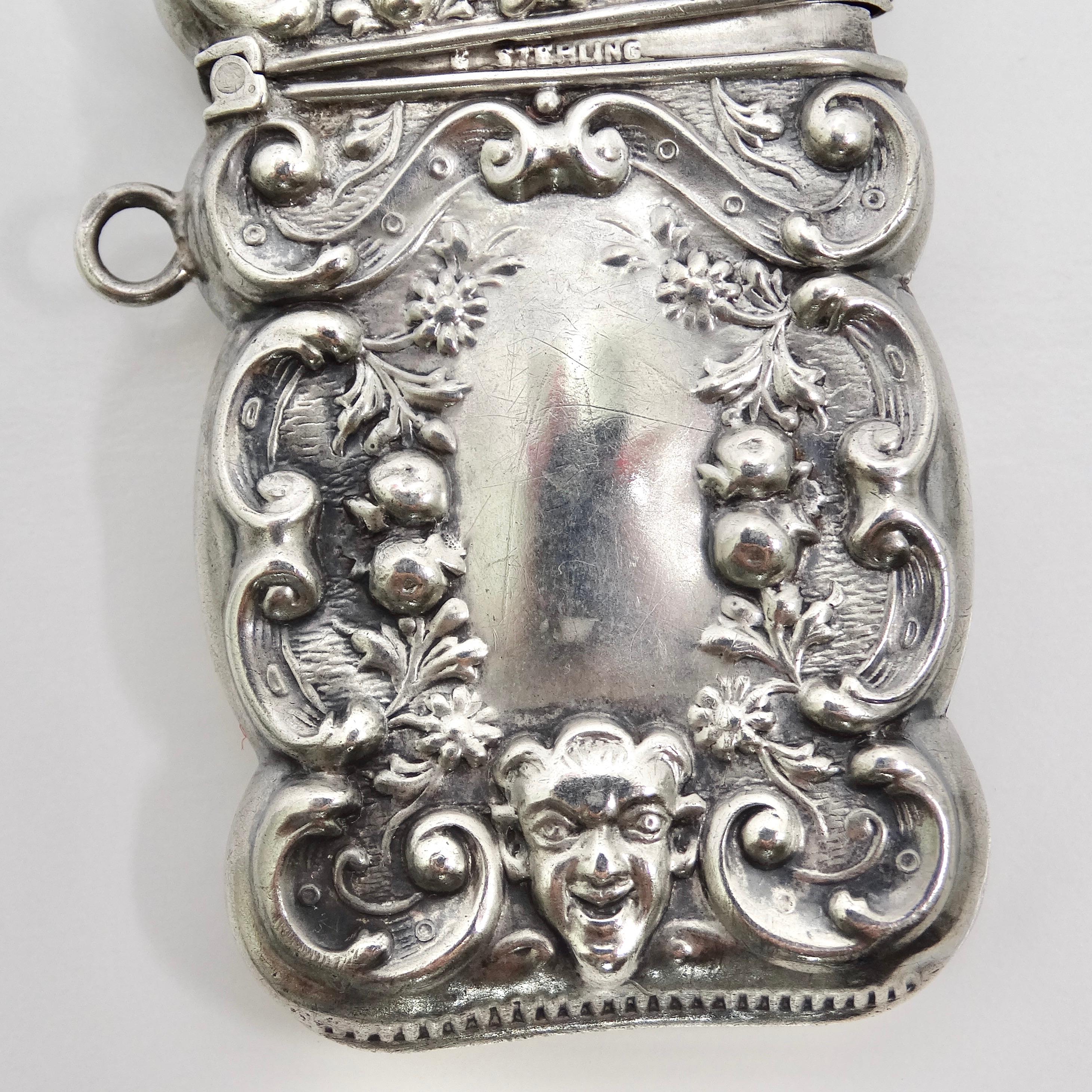 Introducing the exquisite 1940s Sterling Silver Engraved Matchbox Pendant, a delightful fusion of function and style. Crafted from sterling silver, this pendant not only serves as a stylish accessory but also doubles as a practical matchbox,
