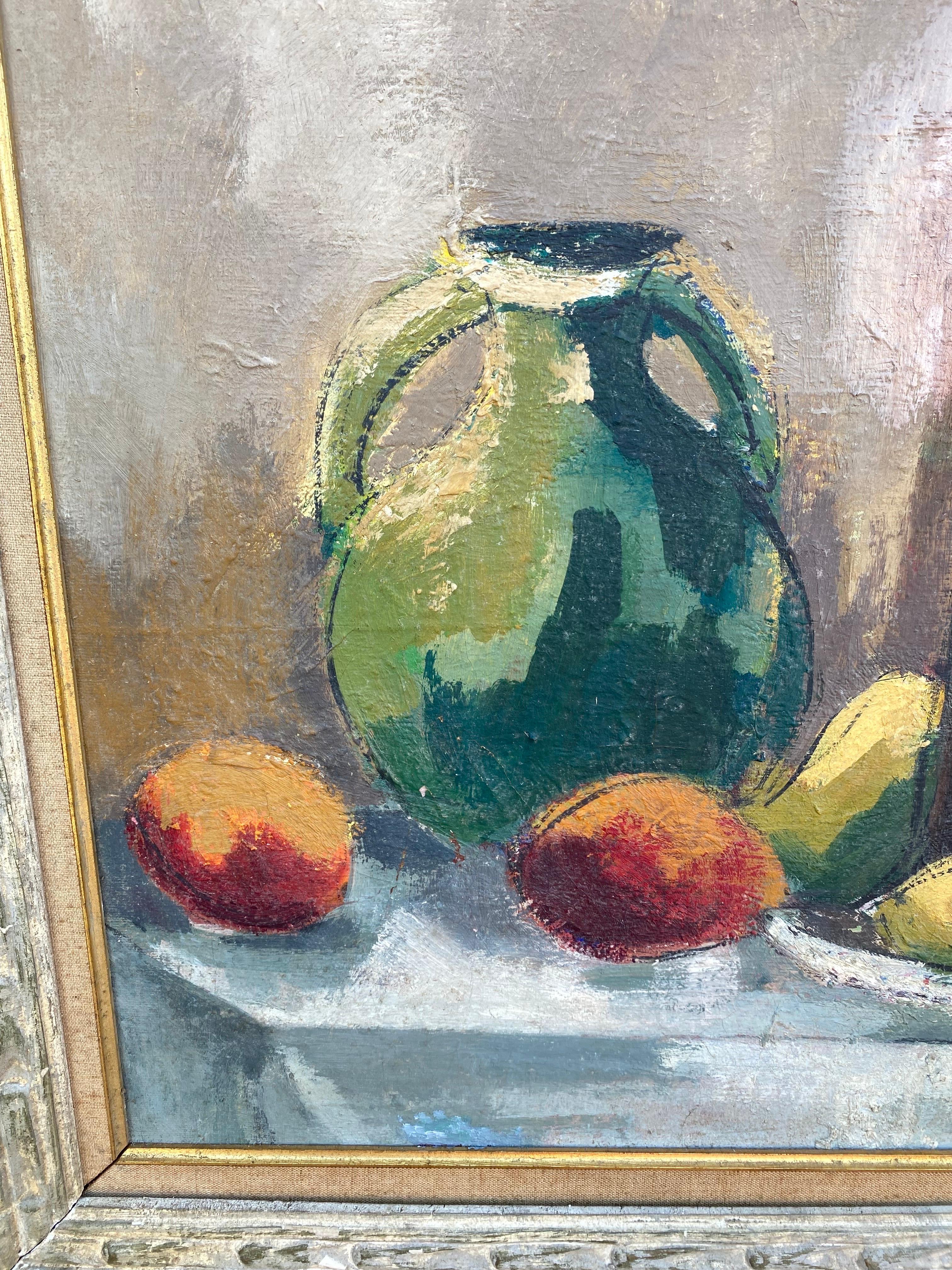 American 1940’s Still-Life Oil on Canvas For Sale