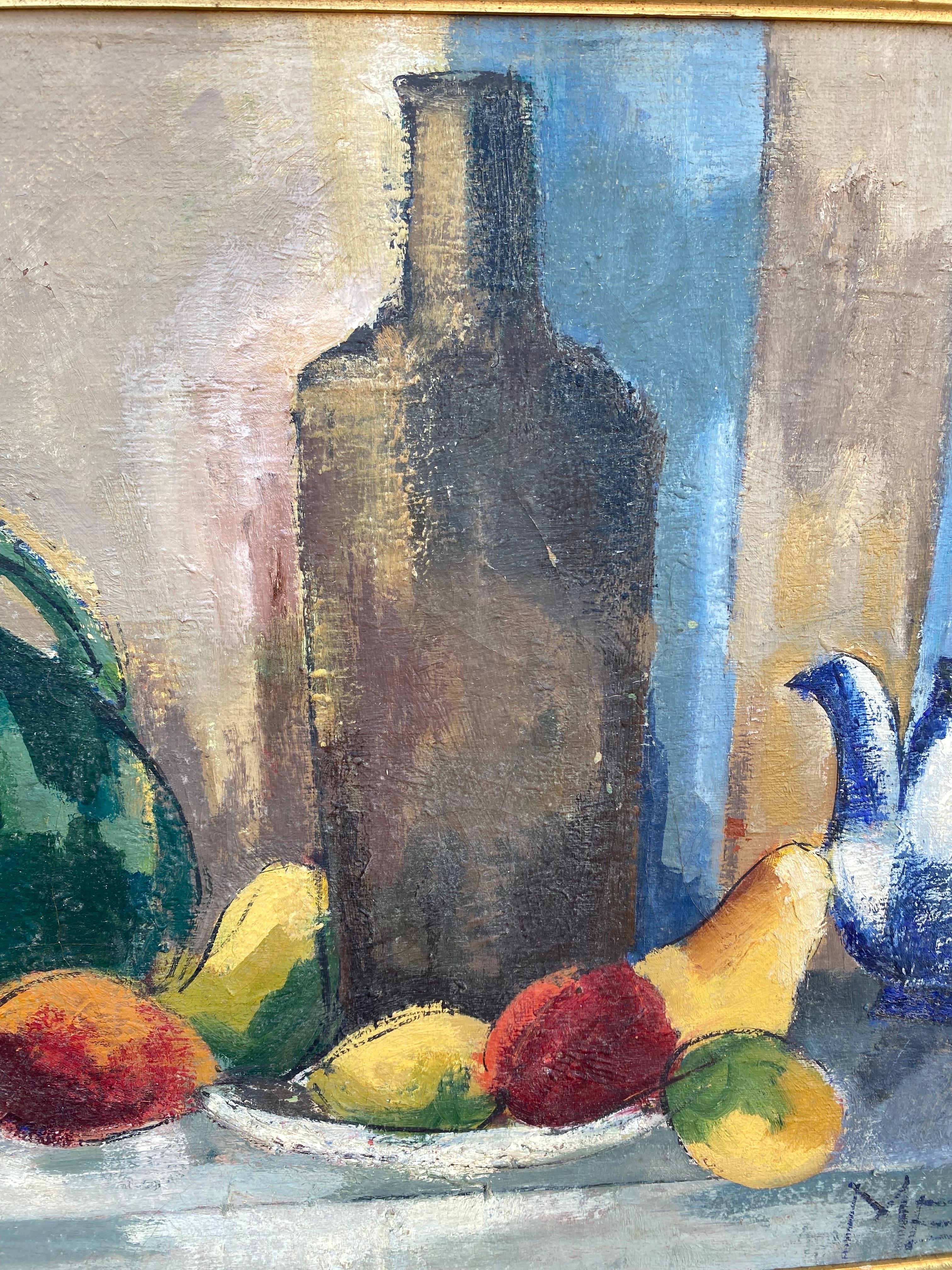 1940’s Still-Life Oil on Canvas In Good Condition For Sale In Philadelphia, PA