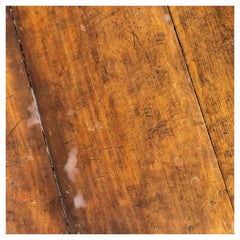 1940's Straight Leg Rectangular Oak Dining Table With Planked Top