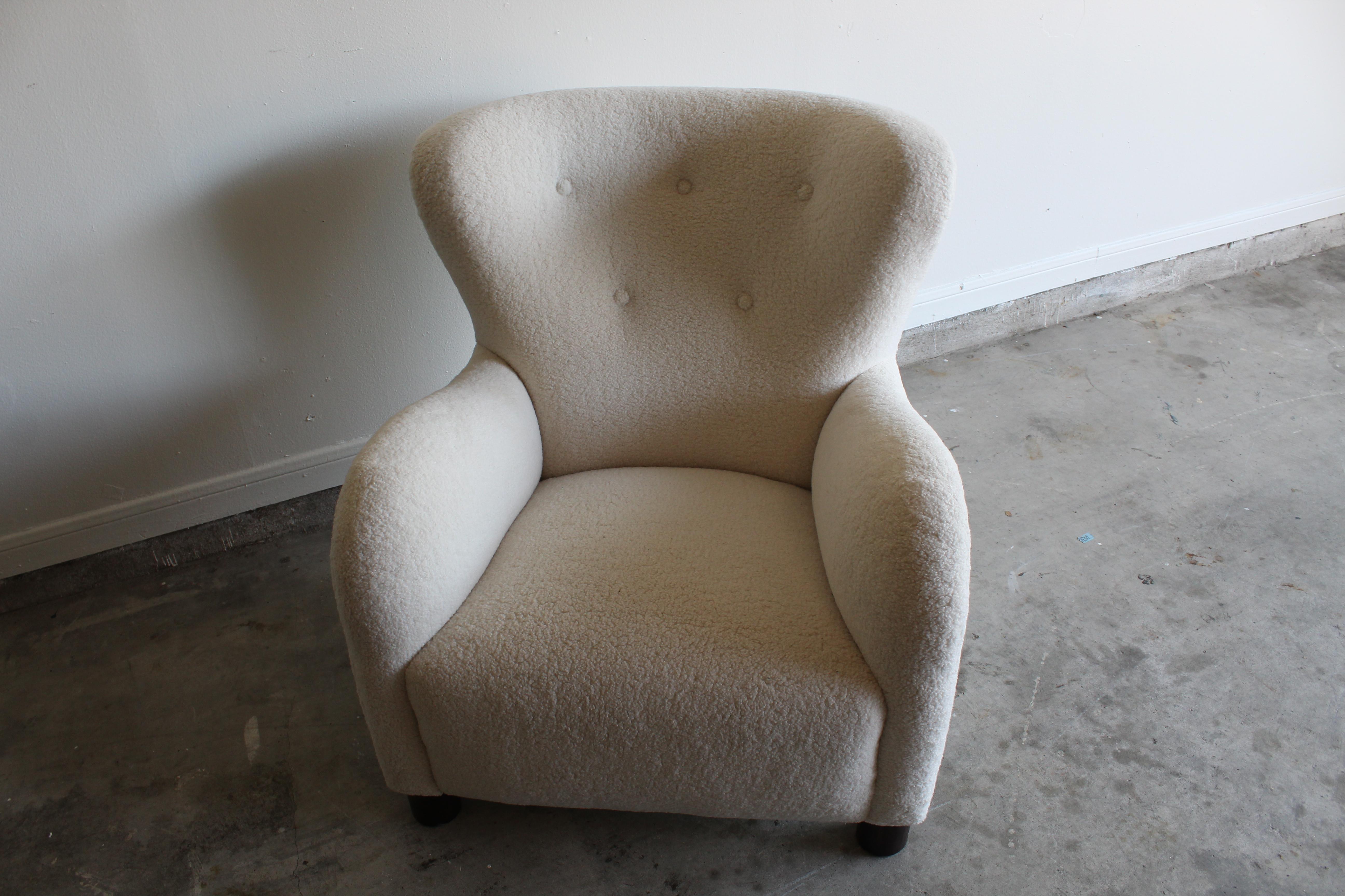 Contemporary 1940s Style French Classic Club Chair