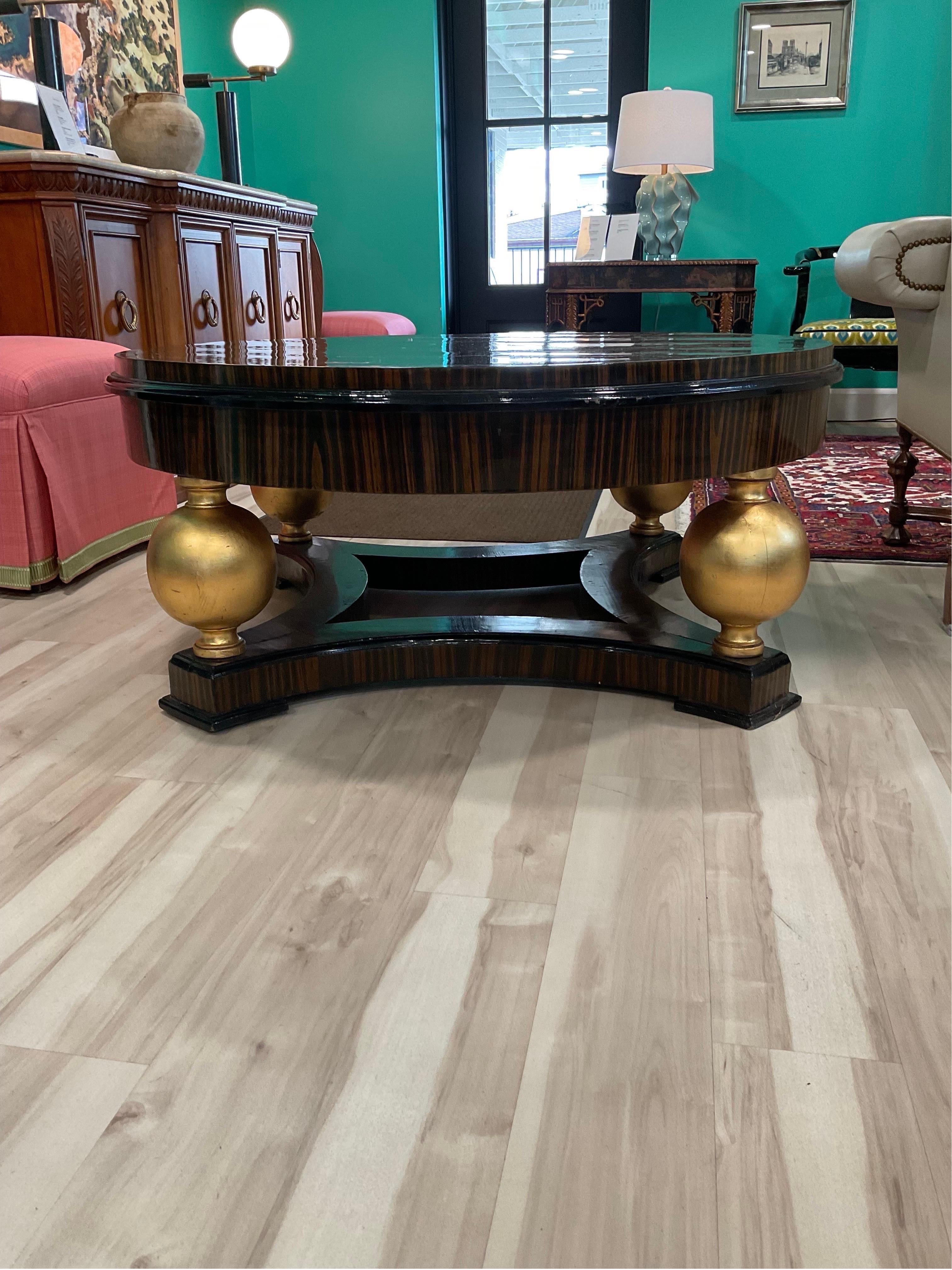 gold art deco side table