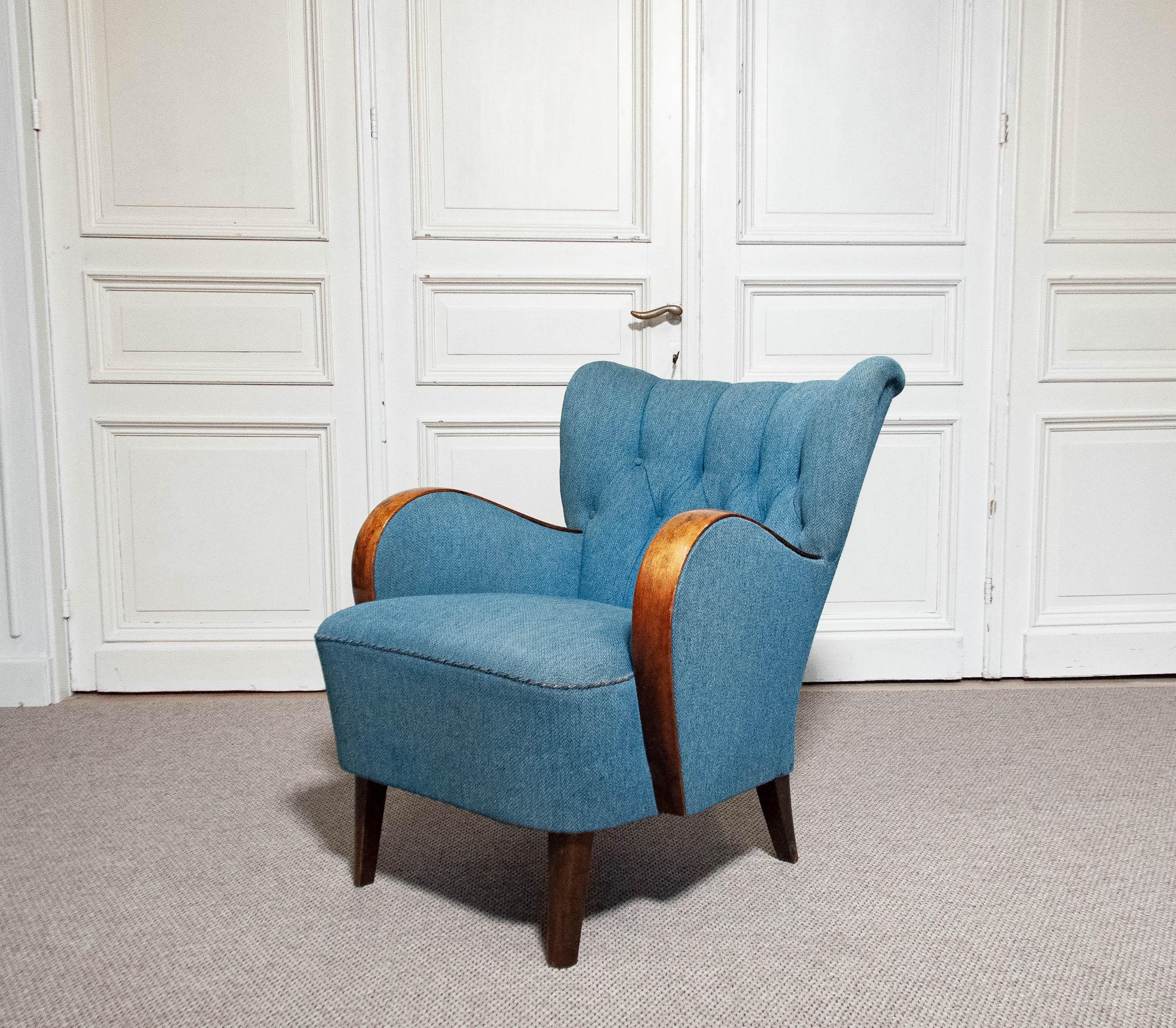 1940s Swedish Art Nouveau Chair For Sale 3