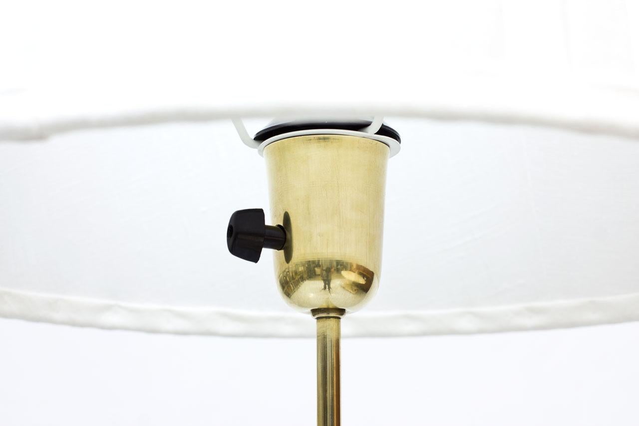 Mid-20th Century 1940s Swedish Brass Floor Lamp by Böhlmarks