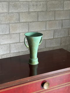 1940s Swedish Bronze Handled Vase by Ystad Metall Bronze