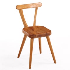 1940s Swedish Brutalist Pine Dining Chairs, Set of 4