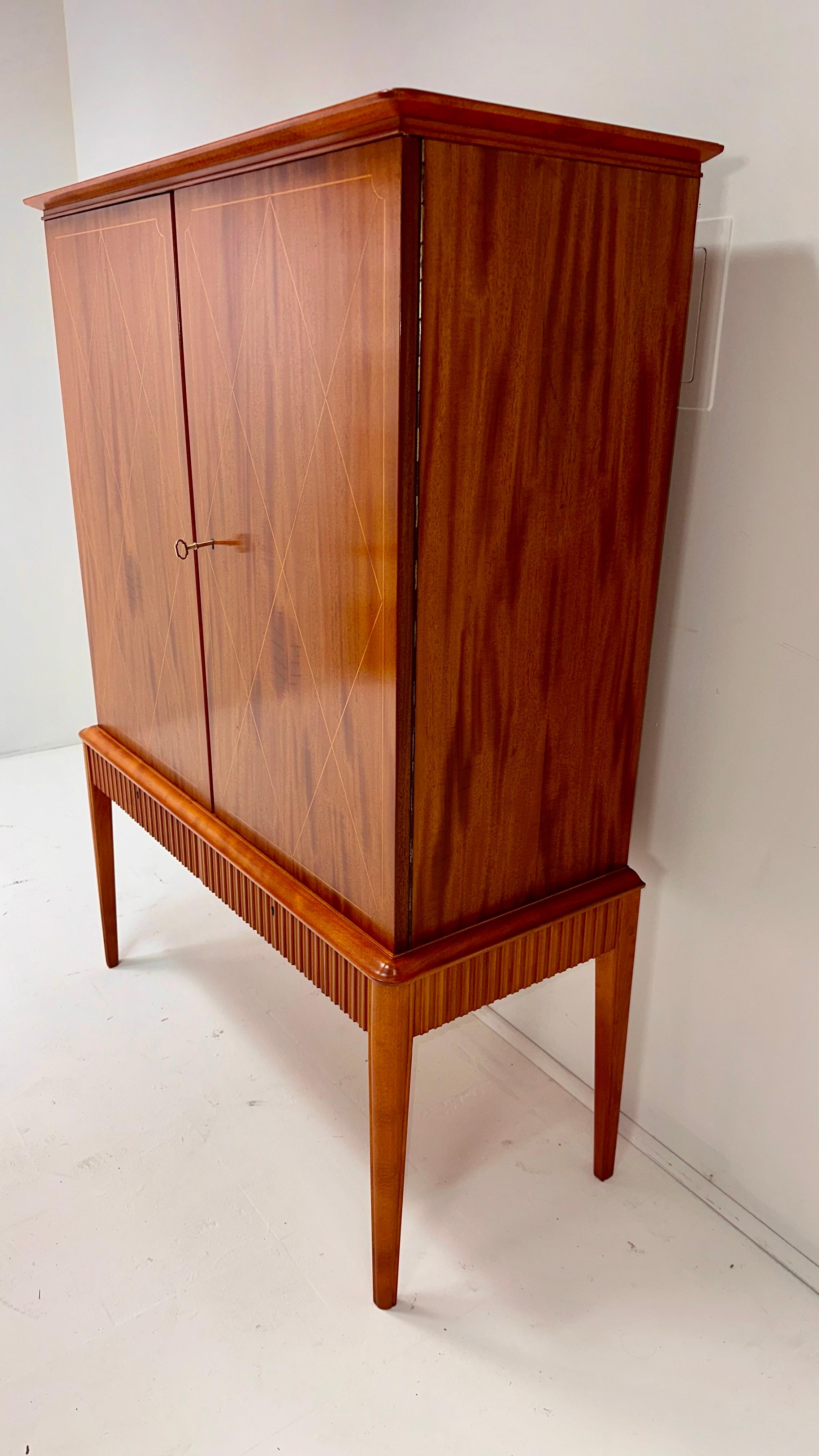 Beech 1940's Swedish Cabinet For Sale