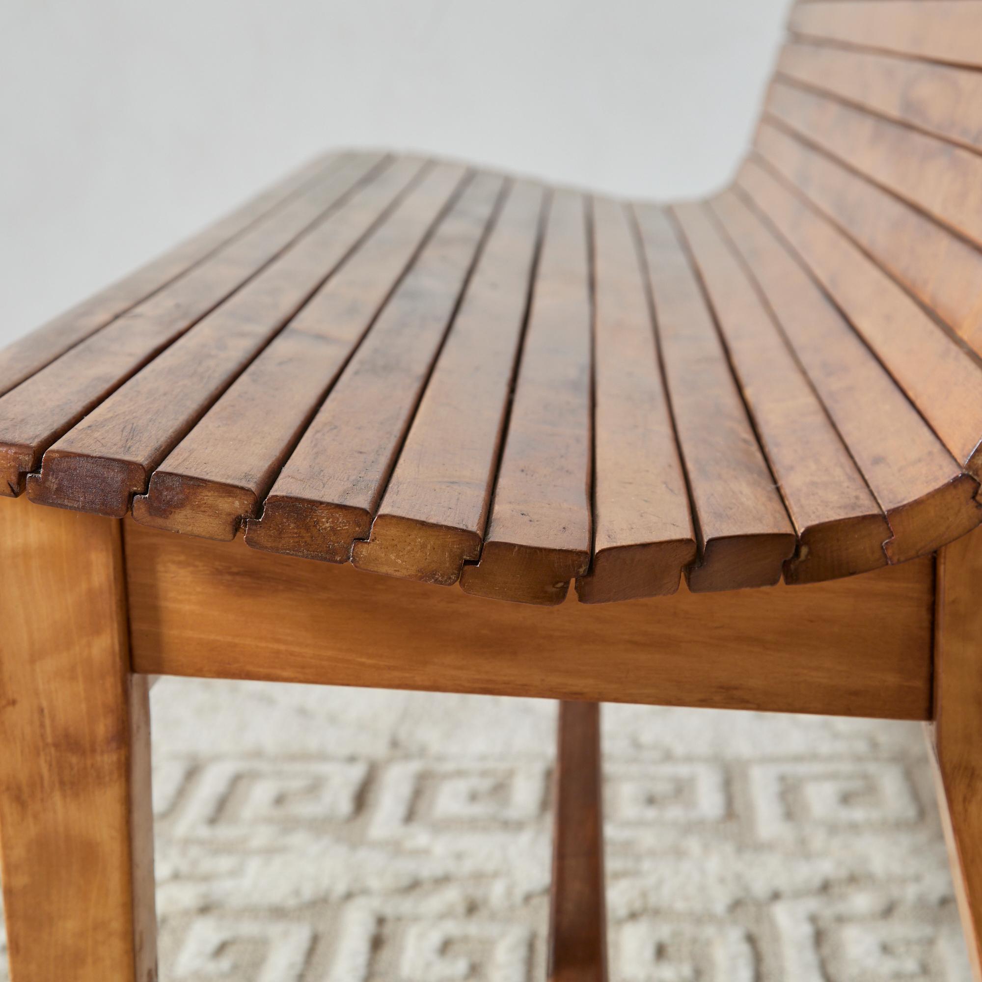 1940s Swedish Cabinetmasters Slatted Bench For Sale 3