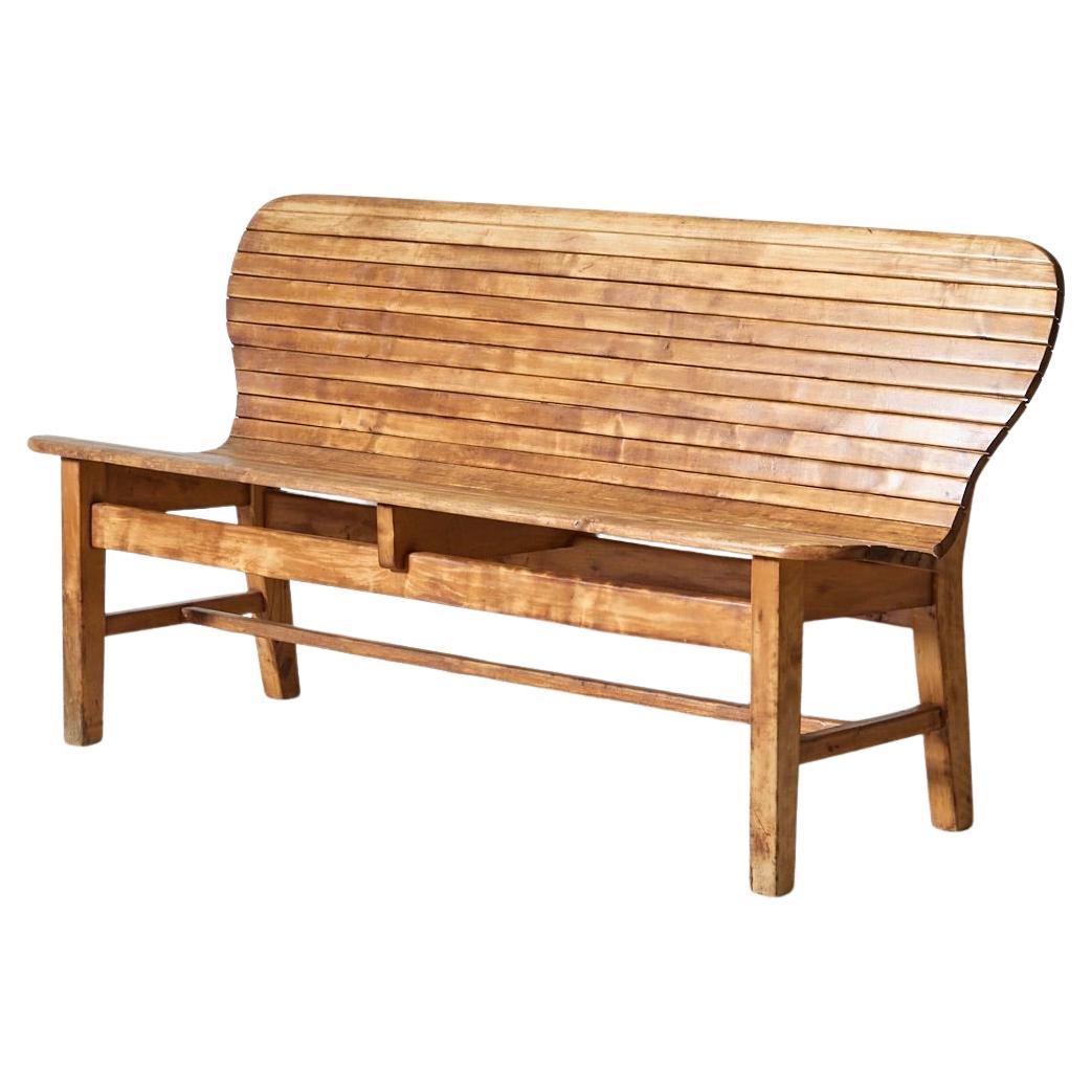 1940s Swedish Cabinetmasters Slatted Bench For Sale