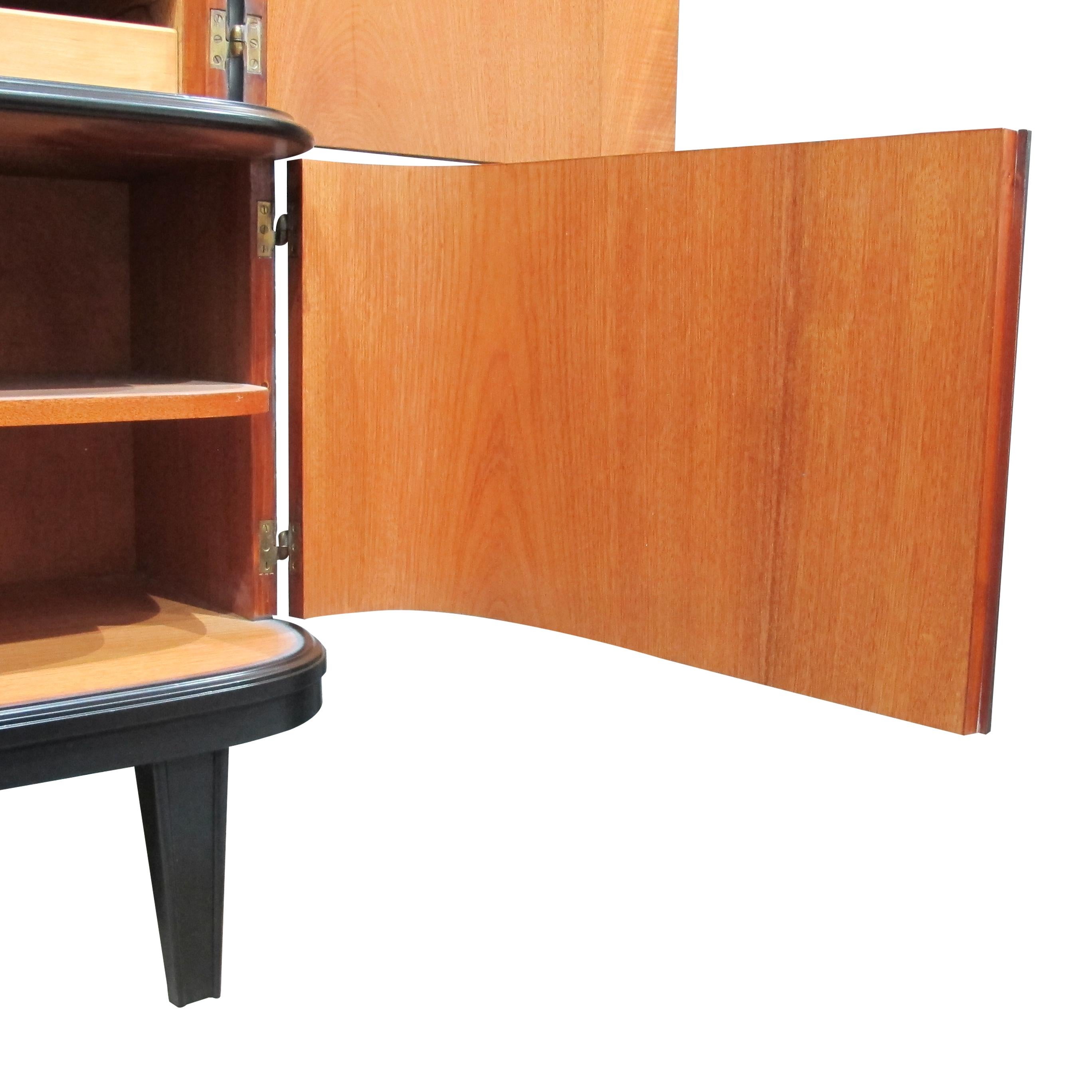 1940s Swedish Ebonised Tall Cabinet in the Style of Designer Alex Larsson 3