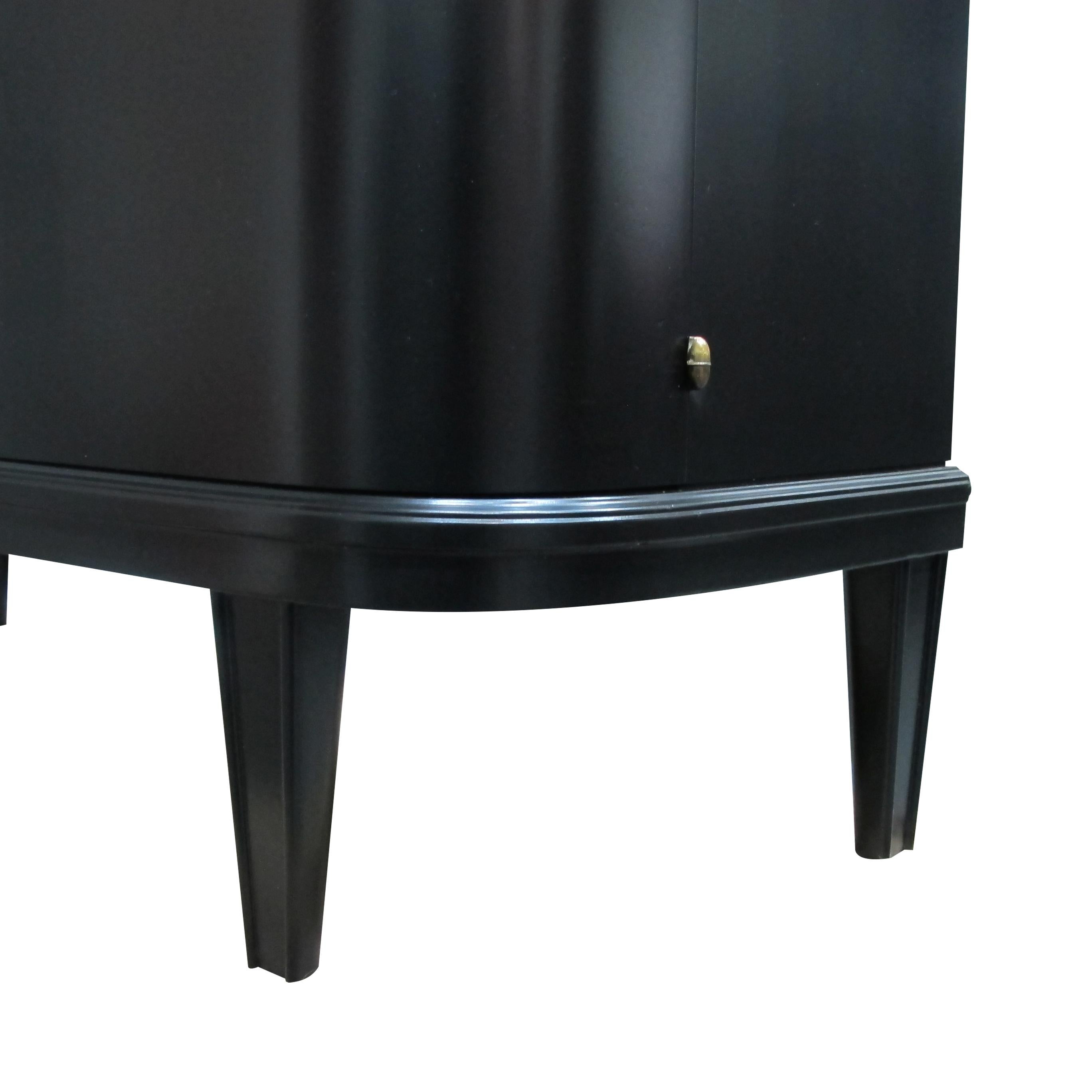 Wood 1940s Swedish Ebonised Tall Cabinet in the Style of Designer Alex Larsson