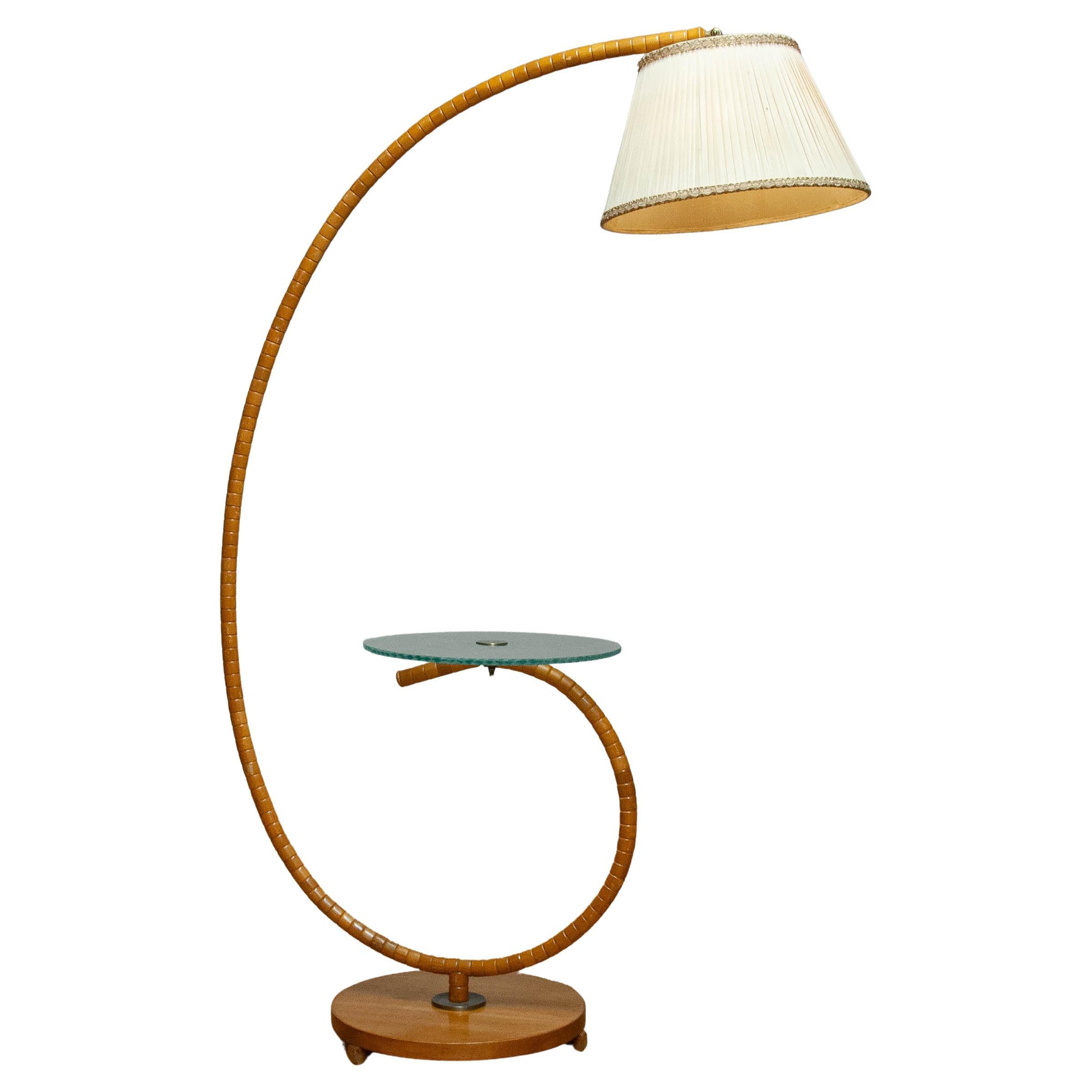 1940s Swedish Floor Lamp by IWO, Mariestad For Sale