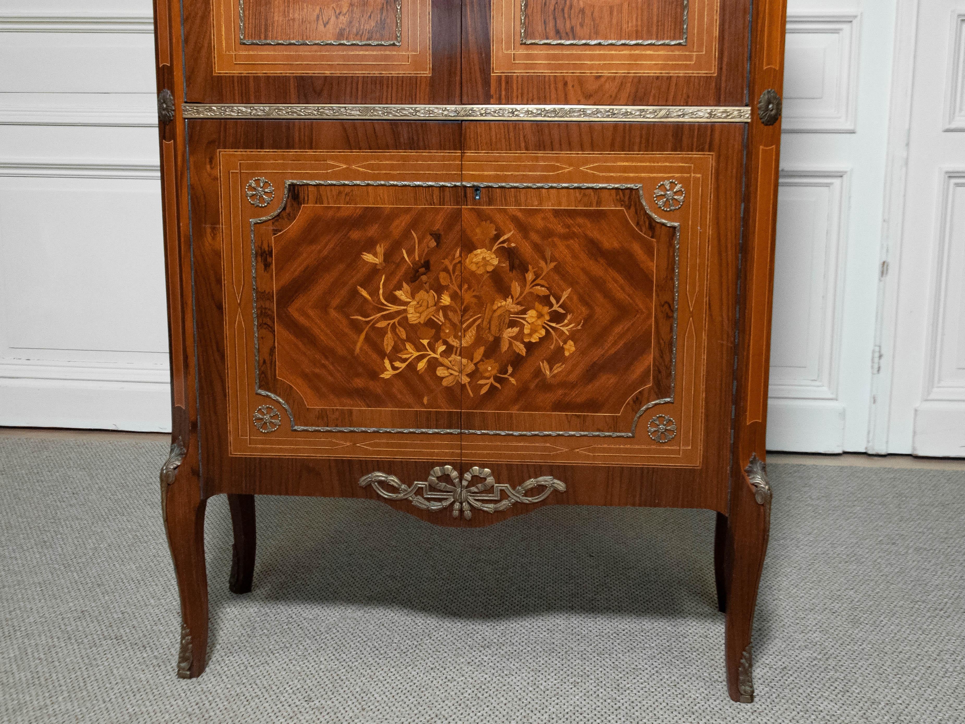 Brass 1940s Swedish Grace Drybar Cabinet For Sale