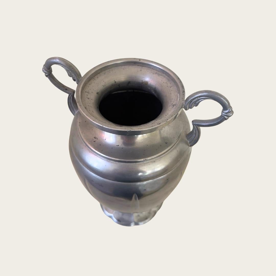 Mid-20th Century 1940s Swedish Grace Polished Pewter Vessel by Nordtenn Svenskt For Sale