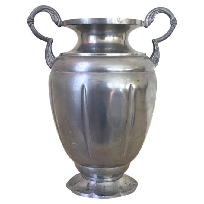 1940s Swedish Grace Polished Pewter Vessel by Nordtenn Svenskt For Sale