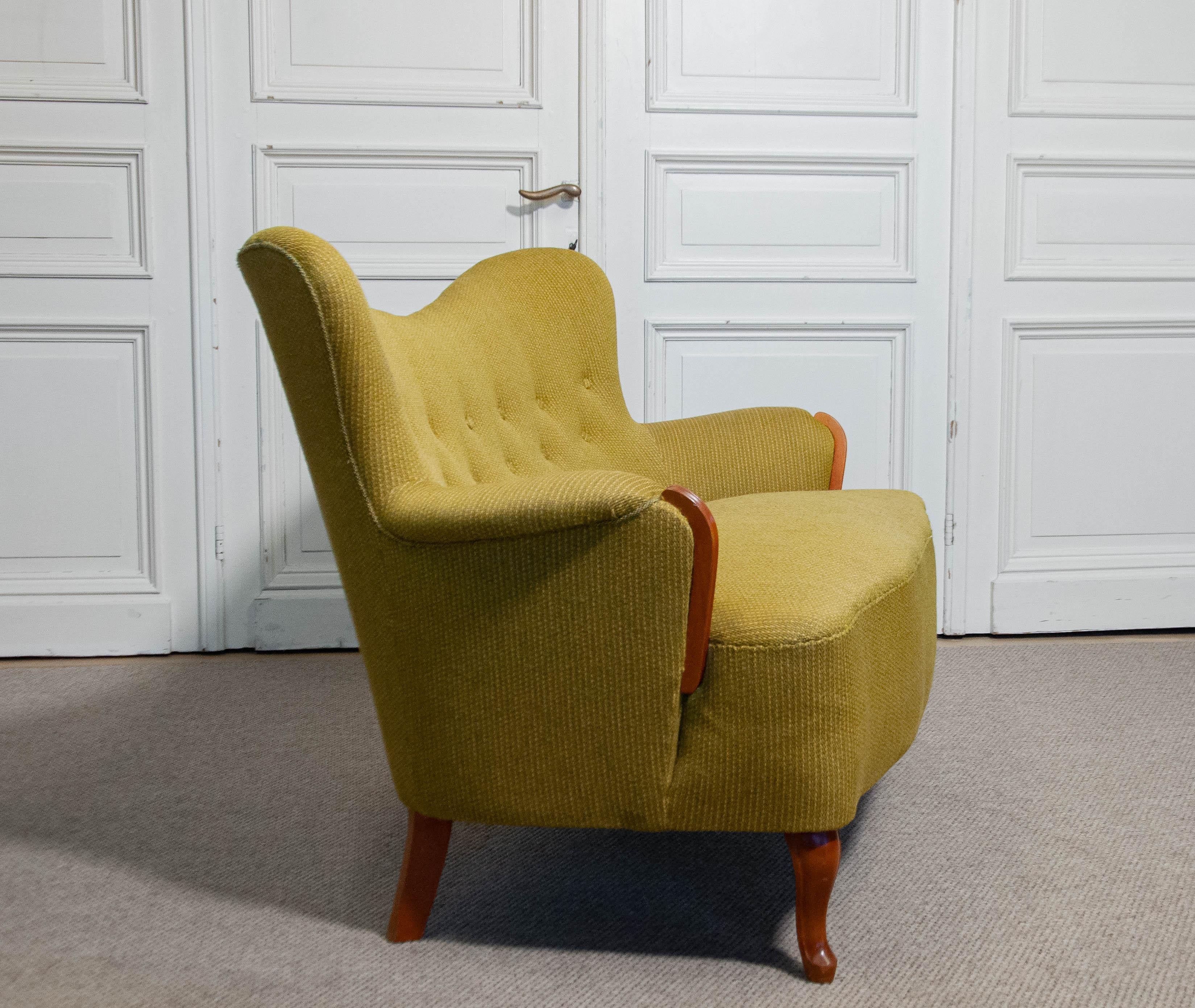 Ensemble de salon suédois des années 1940, canapé et chaise  Attribué à Carl Malmsten en vente 12