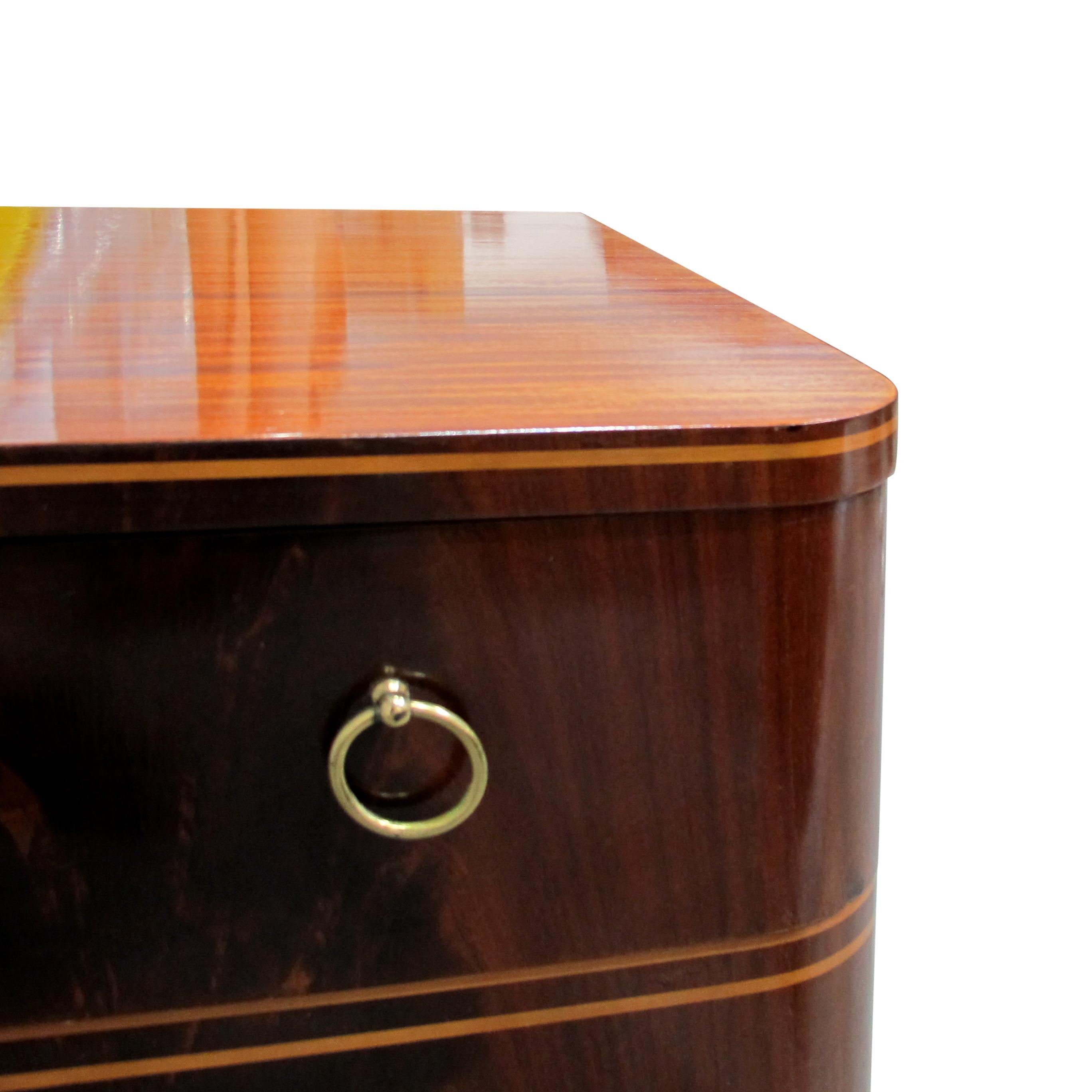1940s Swedish Mahogany Chest of Drawers by Axel Larsson For Sale 1