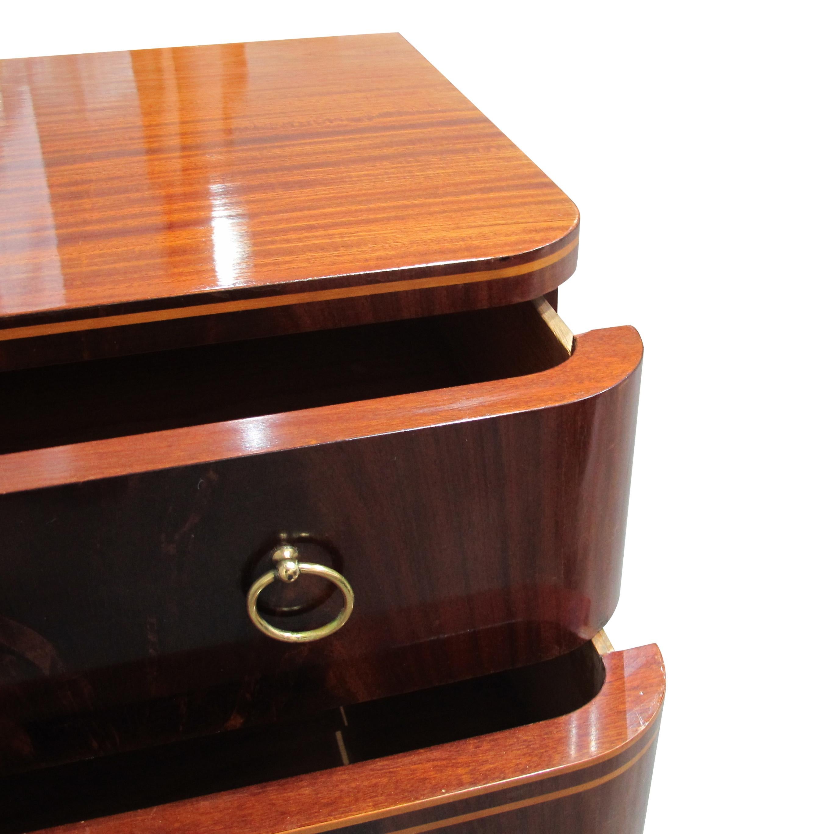 1940s Swedish Mahogany Chest of Drawers by Axel Larsson For Sale 3