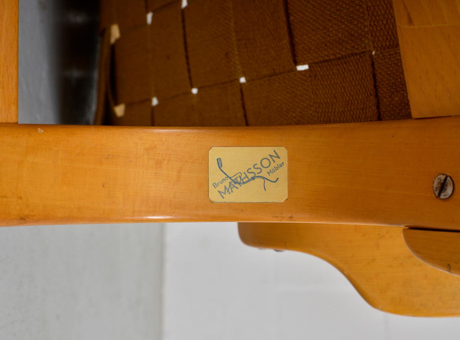 1940s Swedish Midcentury Beech Bruno Mathsson Pernilla Lounge Chair Bentwood 4