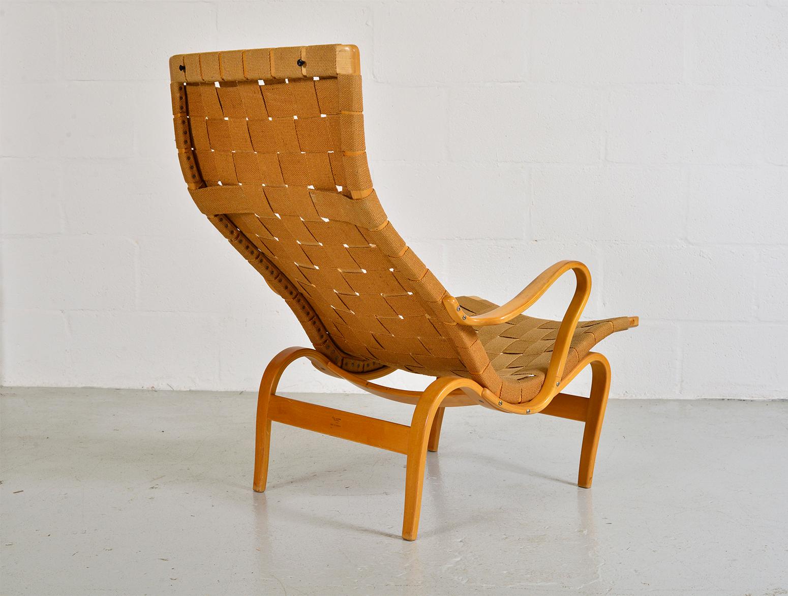 Mid-Century Modern 1940s Swedish Midcentury Beech Bruno Mathsson Pernilla Lounge Chair Bentwood