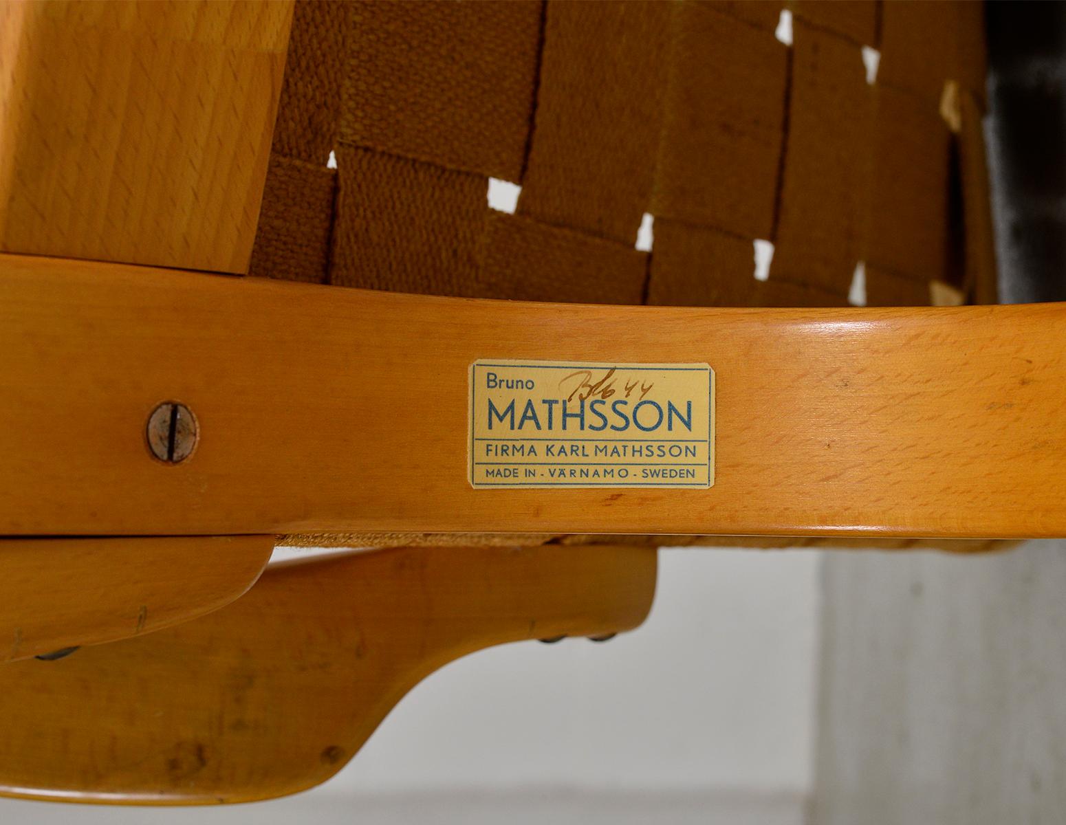 1940s Swedish Midcentury Beech Bruno Mathsson Pernilla Lounge Chair Bentwood 3
