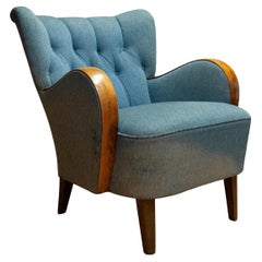 Sillón sueco Moderen / Art Decó / Nouveau de los años 40 Se ofrece para retapizado