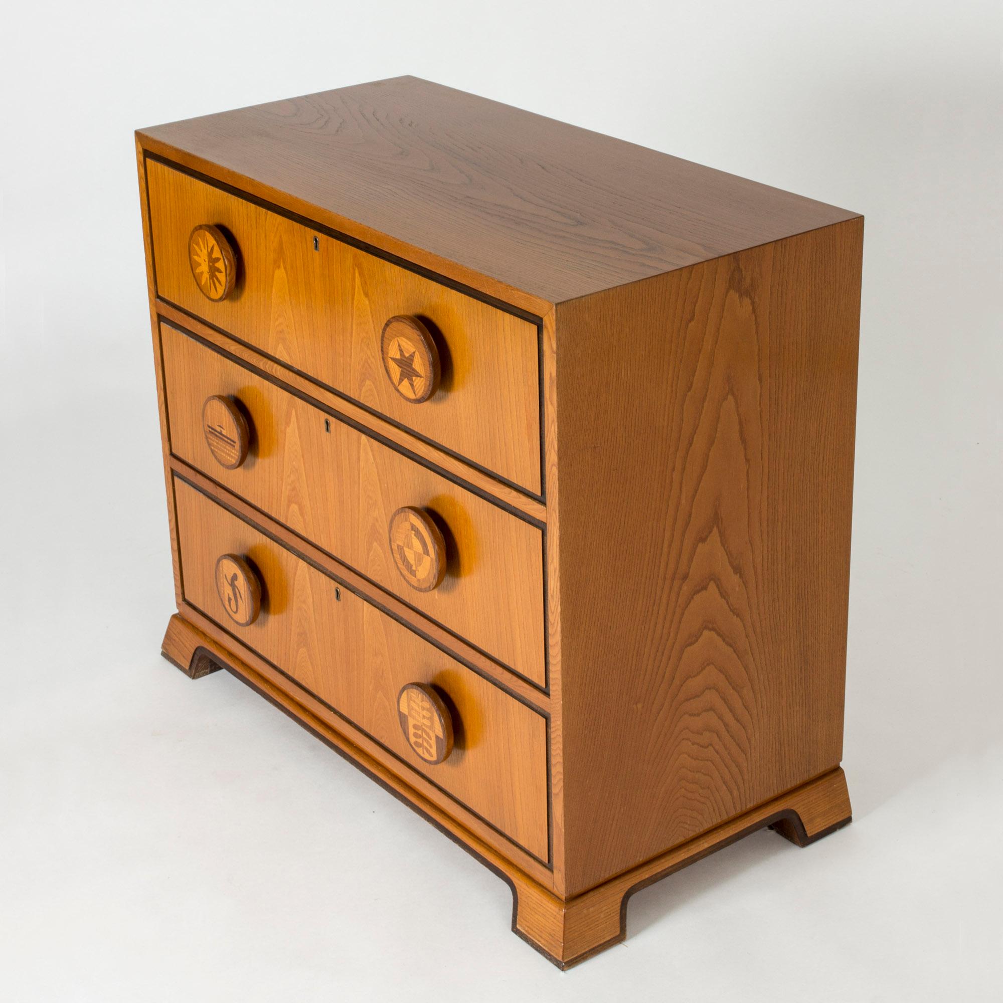 Scandinavian Modern 1940s Swedish Modern Chest of Drawers by Otto Schulz for Boet, Sweden
