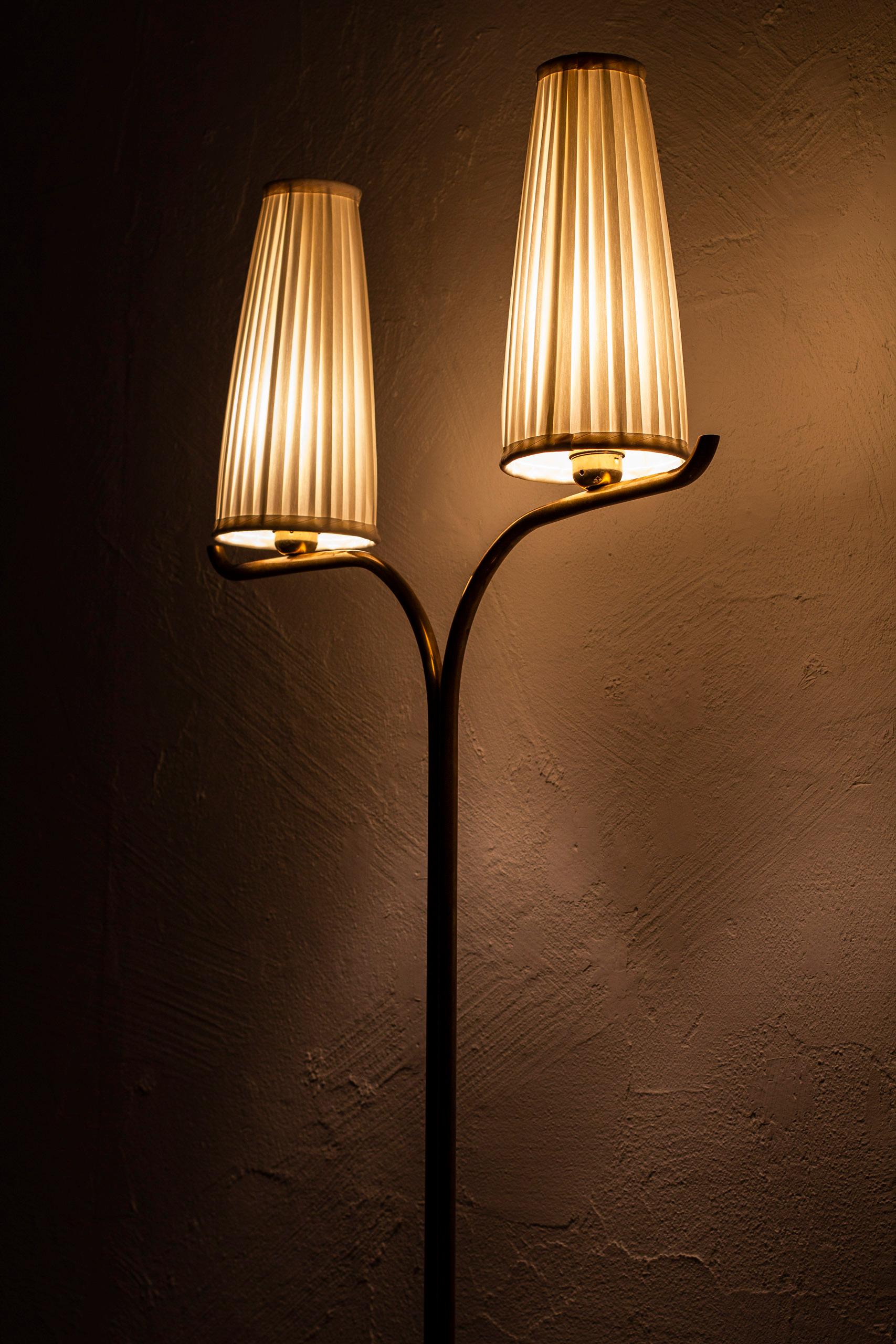 1940s Swedish Modern Floor Lamp in Brass by G. A. Berg 1