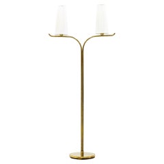 1940s Swedish Modern Floor Lamp in Brass by G. A. Berg
