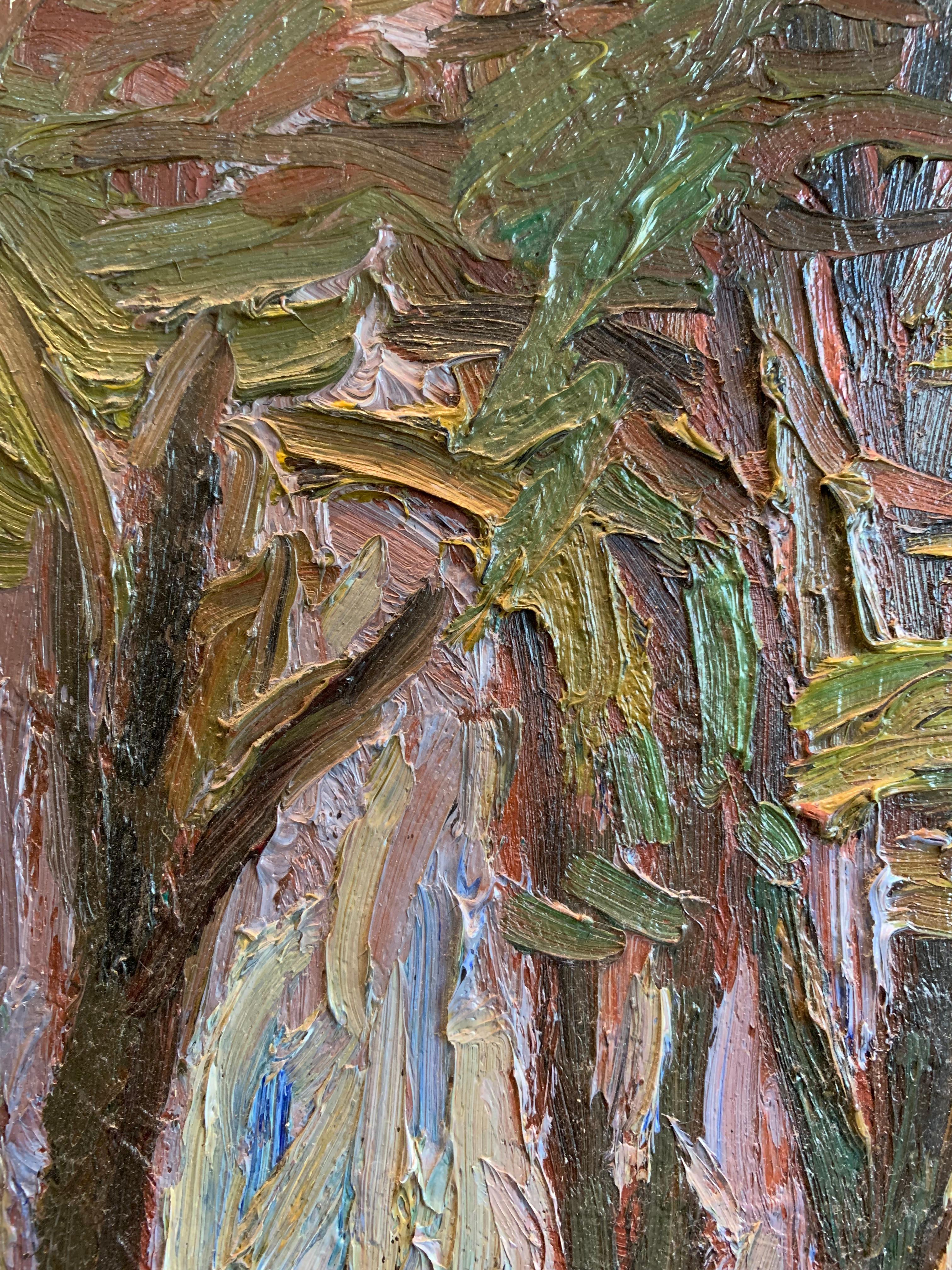 Olio svedese su tavola del 1940 di Gunnar Jonn (1904-1963) in vendita 3