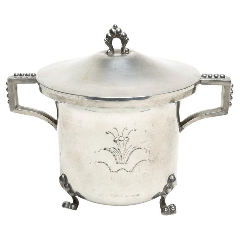 1940s Swedish Polished Pewter Jar with Lid by Svenskt Tenn