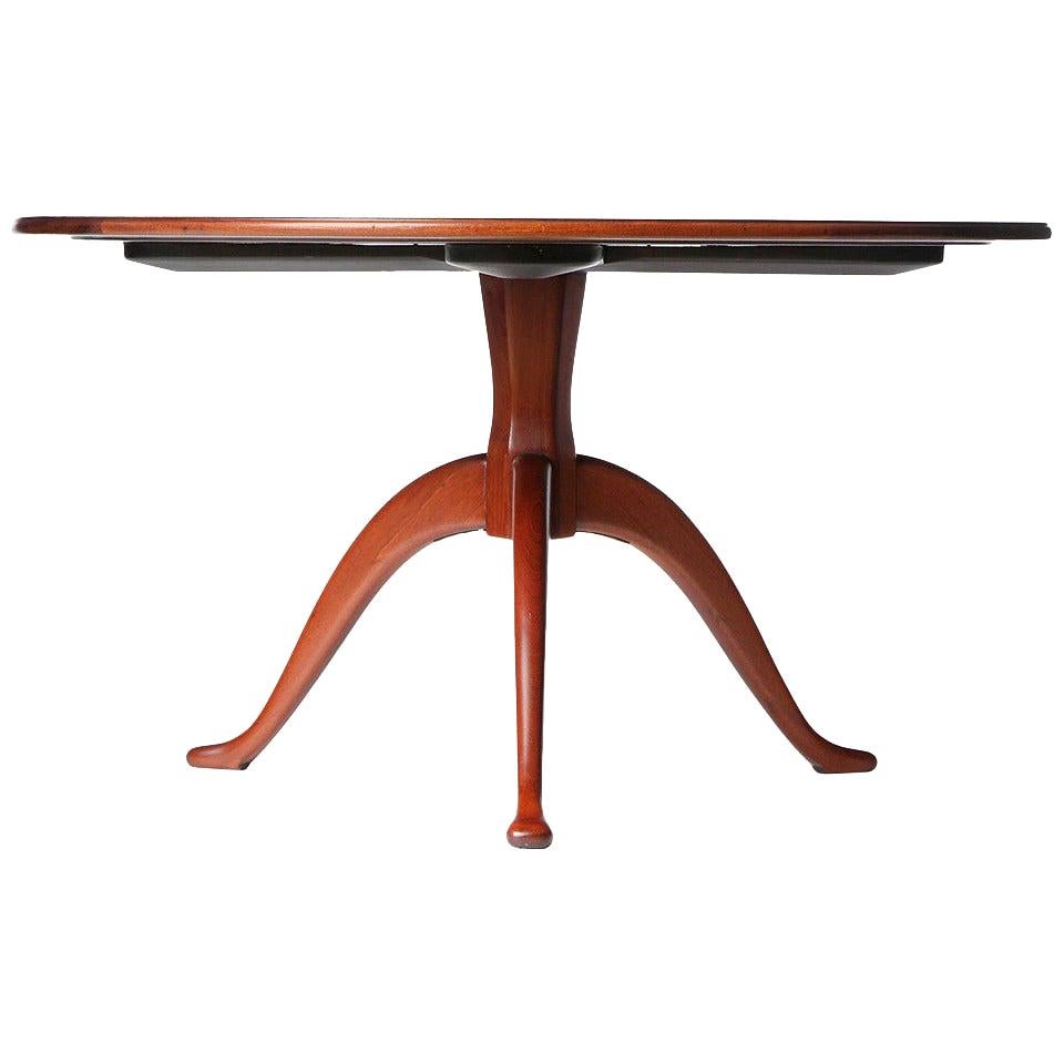 1940s Swedish Sculpted Cocktail or Center Table by Carl Malmsten