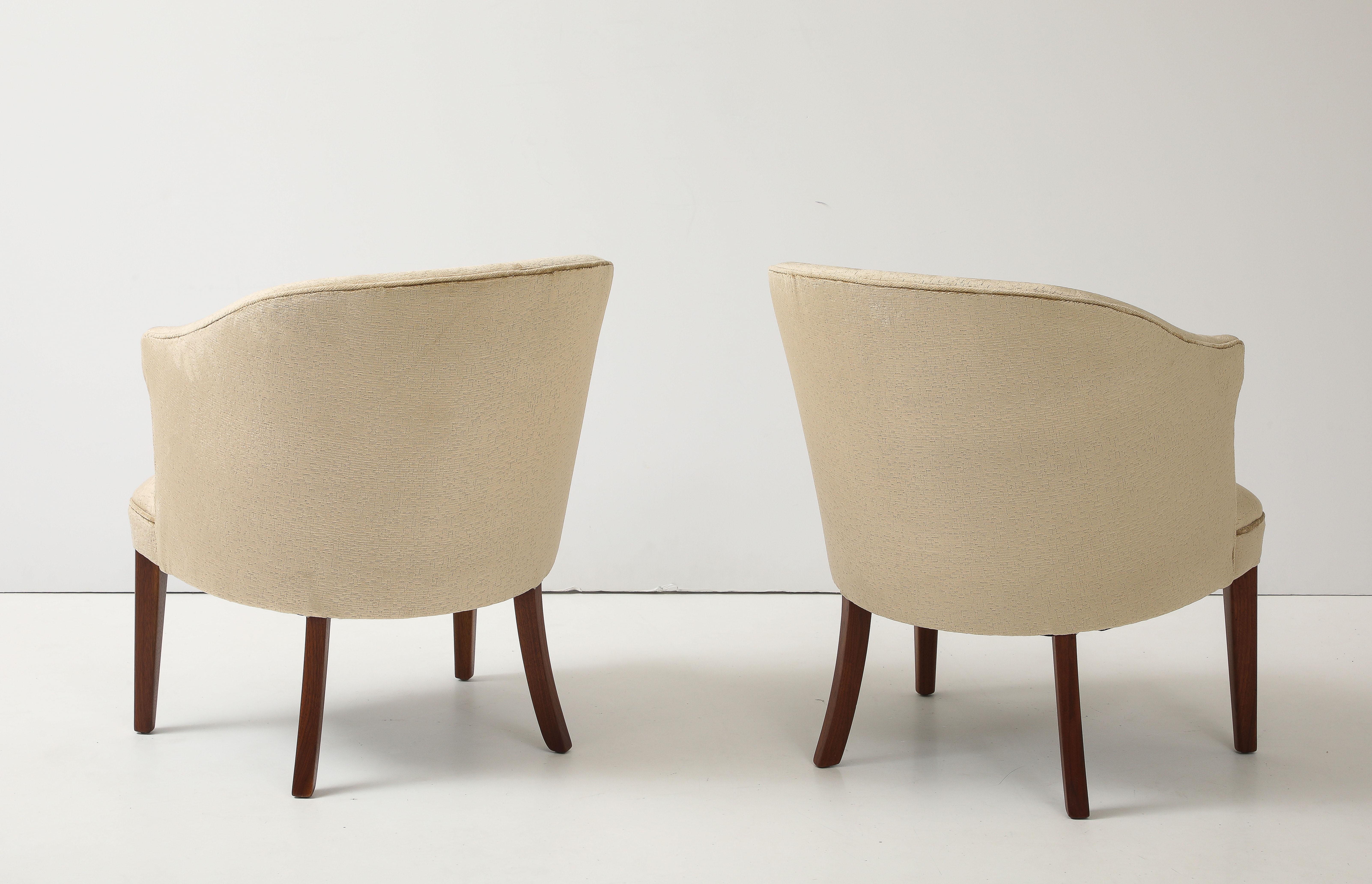 1940's Swedish Walnut Lounge Chairs For Sale 2